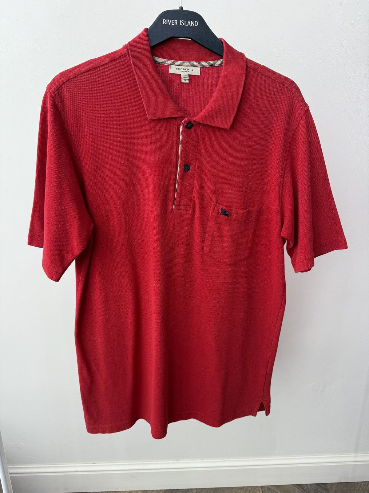 Burberry Vintage Burberry London Mens Red Polo Shirt Short Sleeve Size US S / EU 44-46 / 1 - 2 Thumbnail