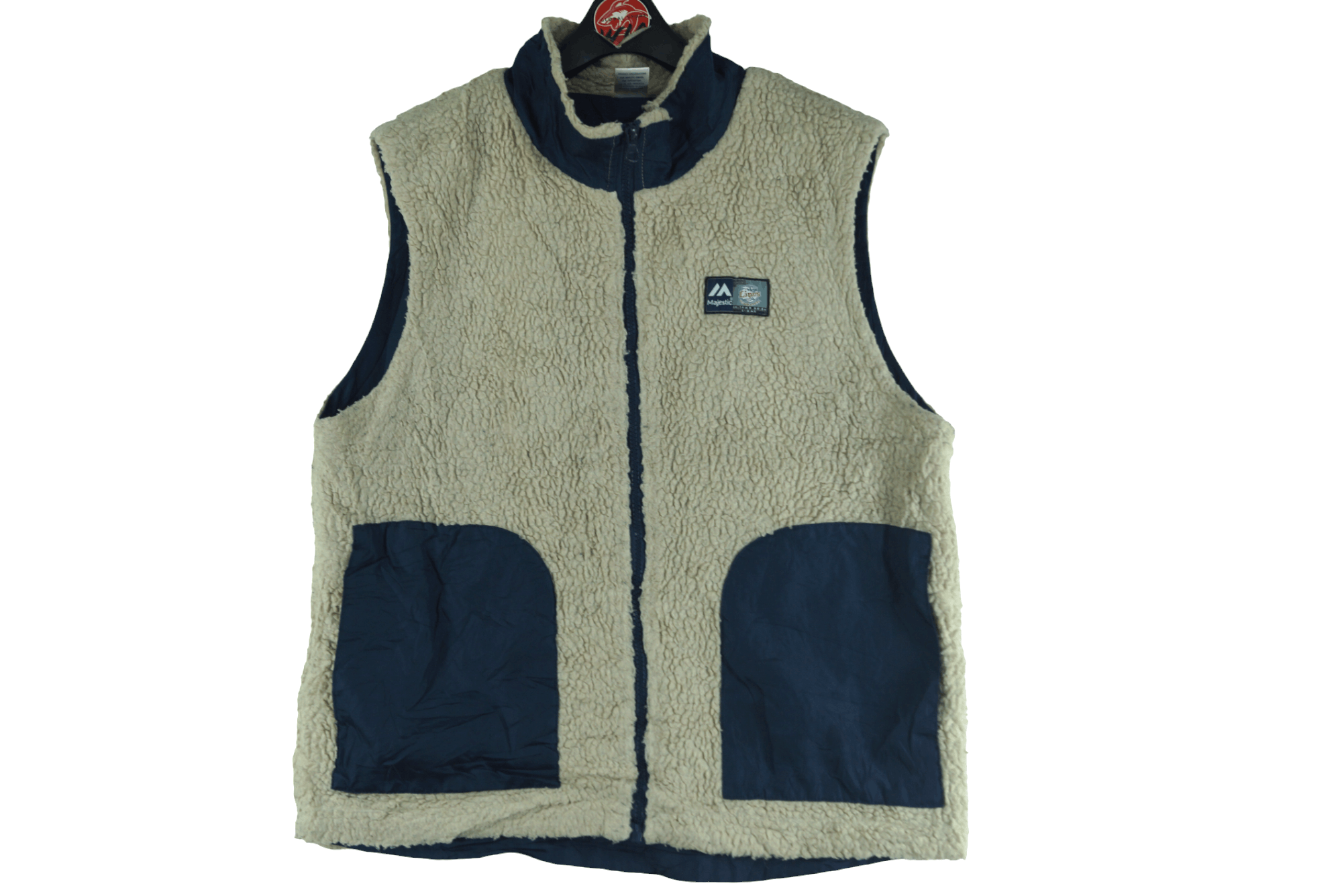 Vintage Majestic Team Lions Vests Fleece Small Logo