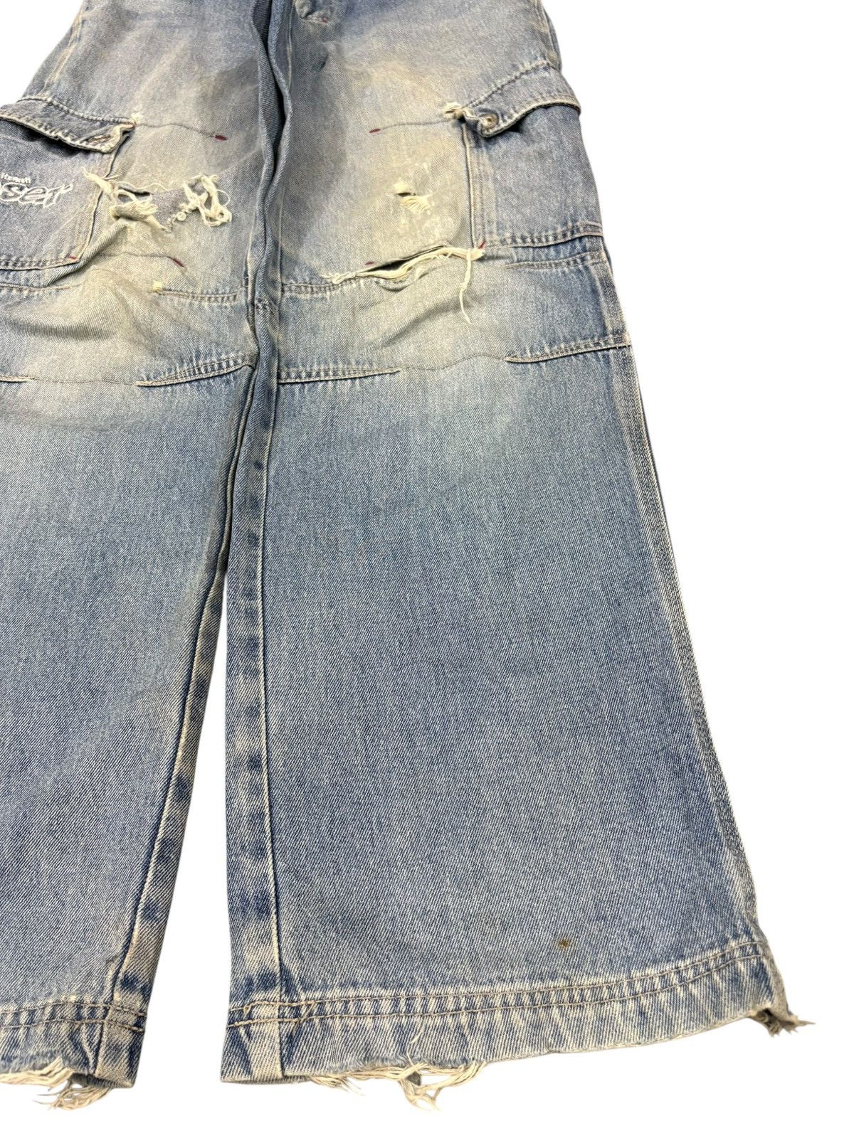 Other Vintage Japanese Brand Mud Wash Distress Baggy Cargo Jeans Size US 29 - 7 Thumbnail