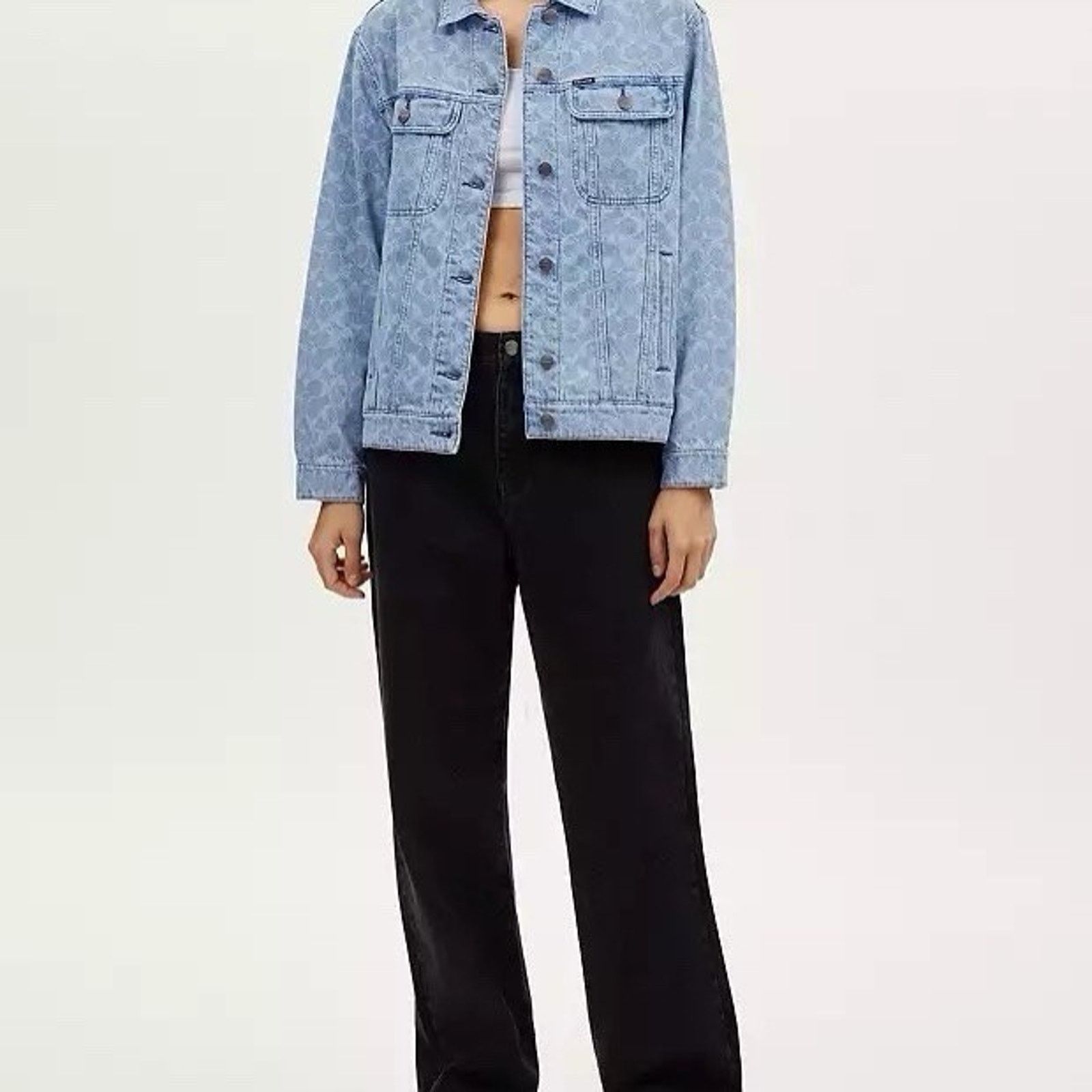 Coach NWT COACH Signature Denim Jacket Woman's CL264 Small Size S / US 4 / IT 40 - 3 Thumbnail