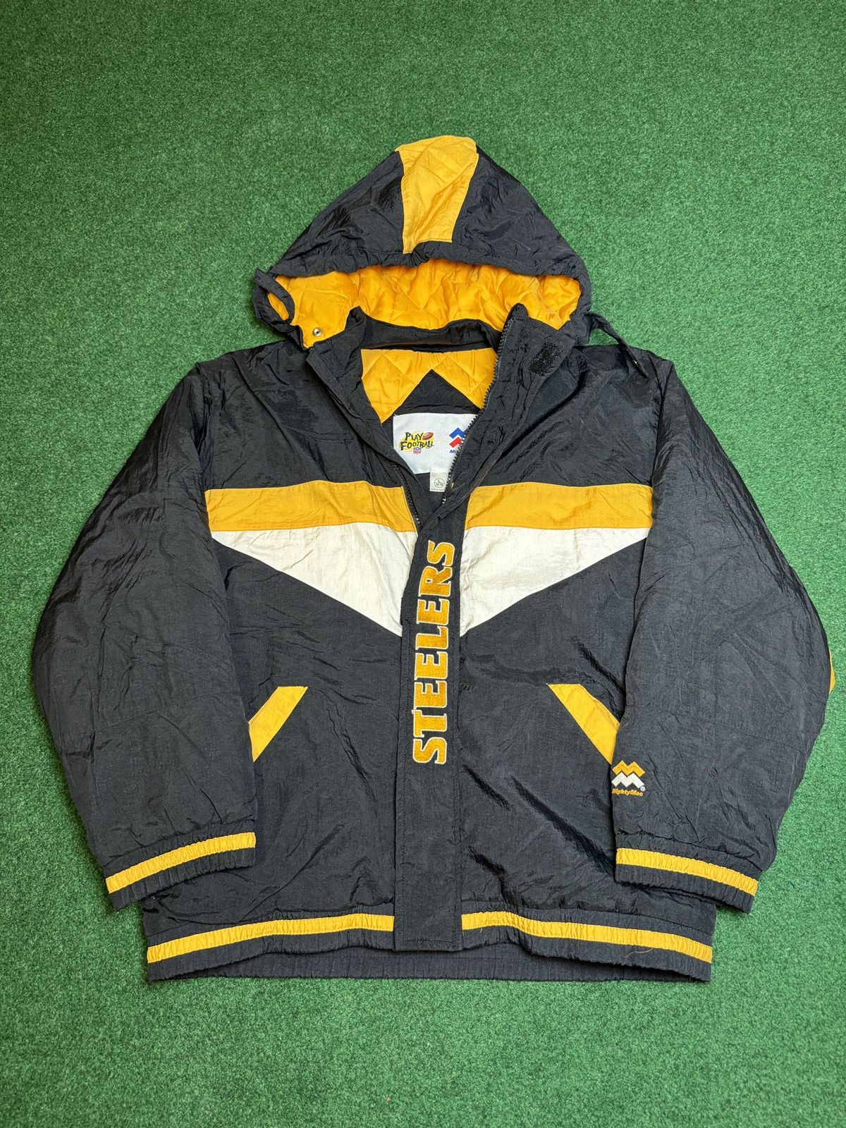 NFL × Starter × Vintage Vintage 90s Pittsburgh Steelers Retro Starter Puffer Jacket Size US S / EU 44-46 / 1 - 1 Thumbnail