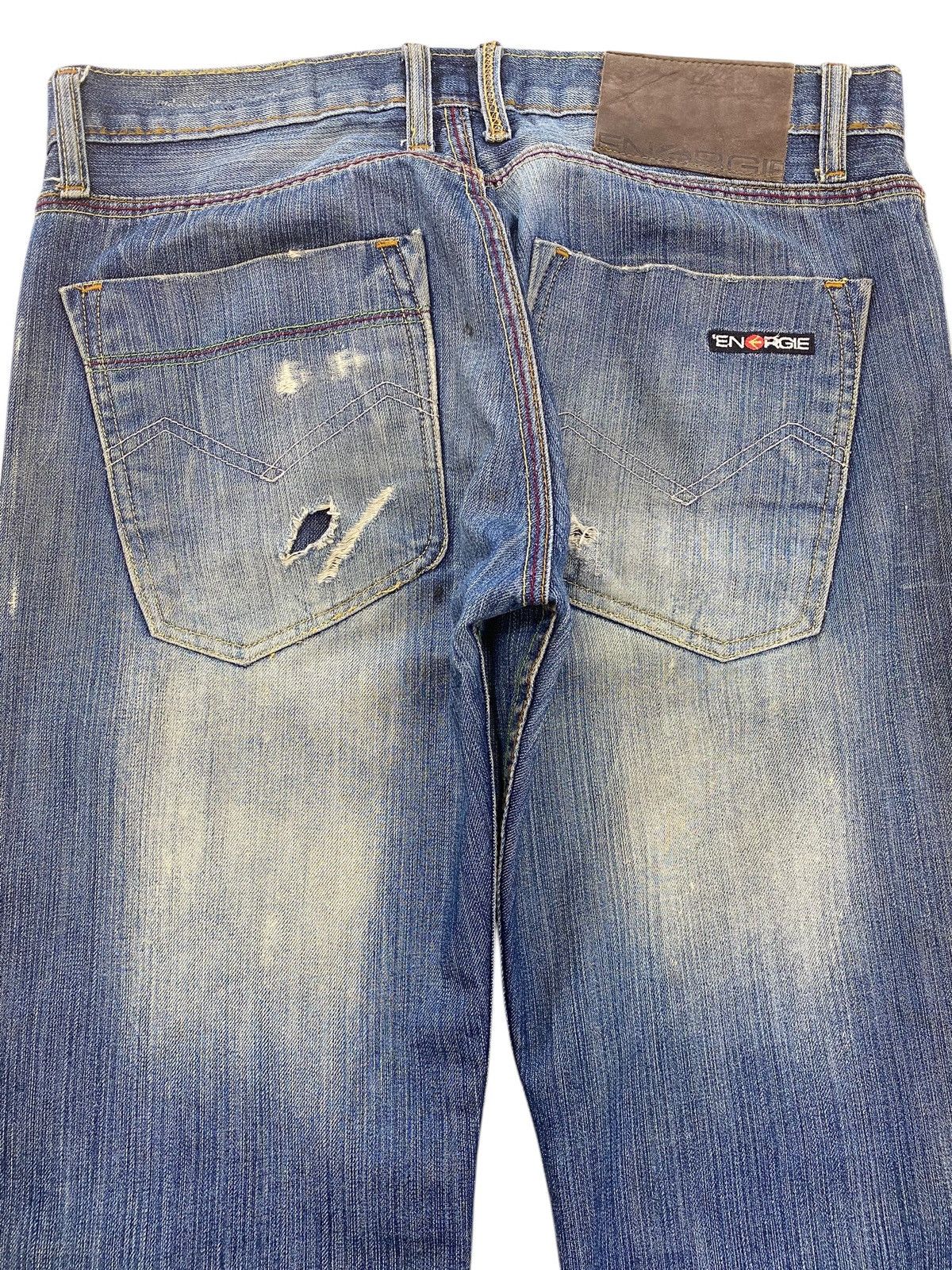 Energie Energie Faded Wash Distressed Style Boot Cut Jeans Size US 34 / EU 50 - 4 Thumbnail