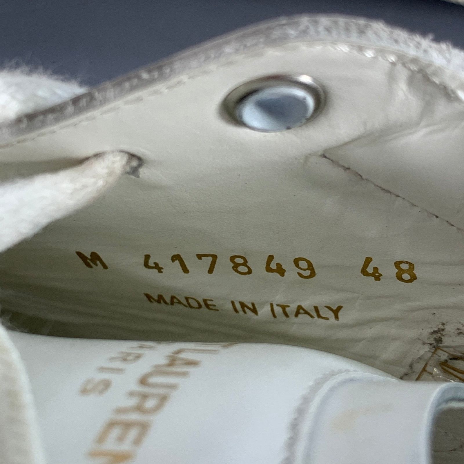 Saint Laurent Paris SAINT LAURENT Size 15 White Leather Low Top Lace-Up Sneakers Size US 15 / EU 48 - 8 Thumbnail