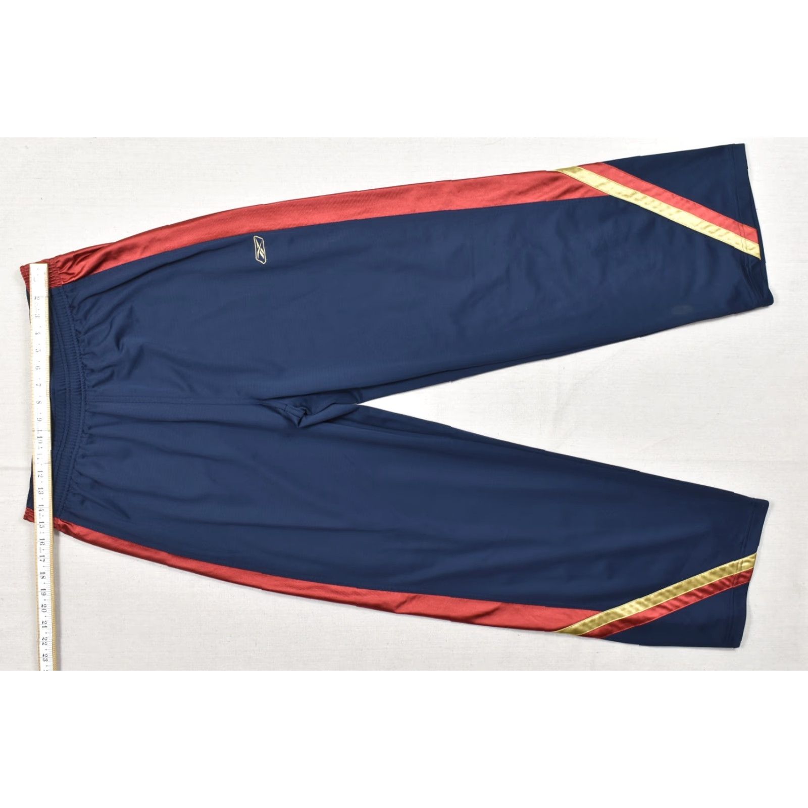 Reebok VTG Reebok 2XL Navy Blue Red Gold Side Stripe Athletic Track Pants Baggy Jogge Size US 39 - 3 Thumbnail