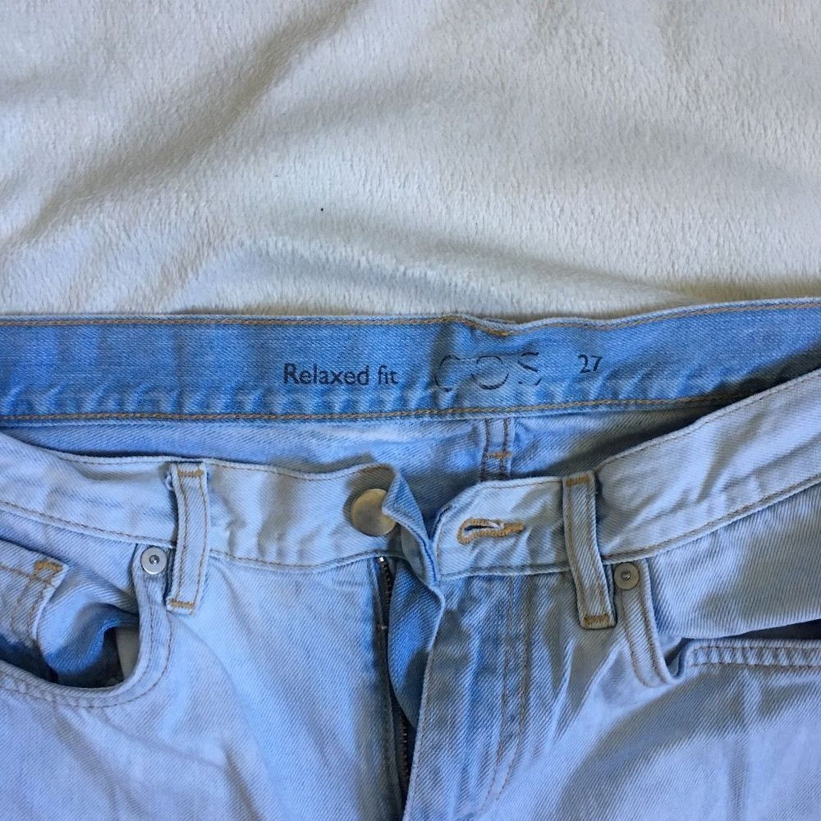 Cos COS Relaxed Fit Light Blue Denim Jeans | Sz 27 Size 27" / US 4 / IT 40 - 3 Thumbnail