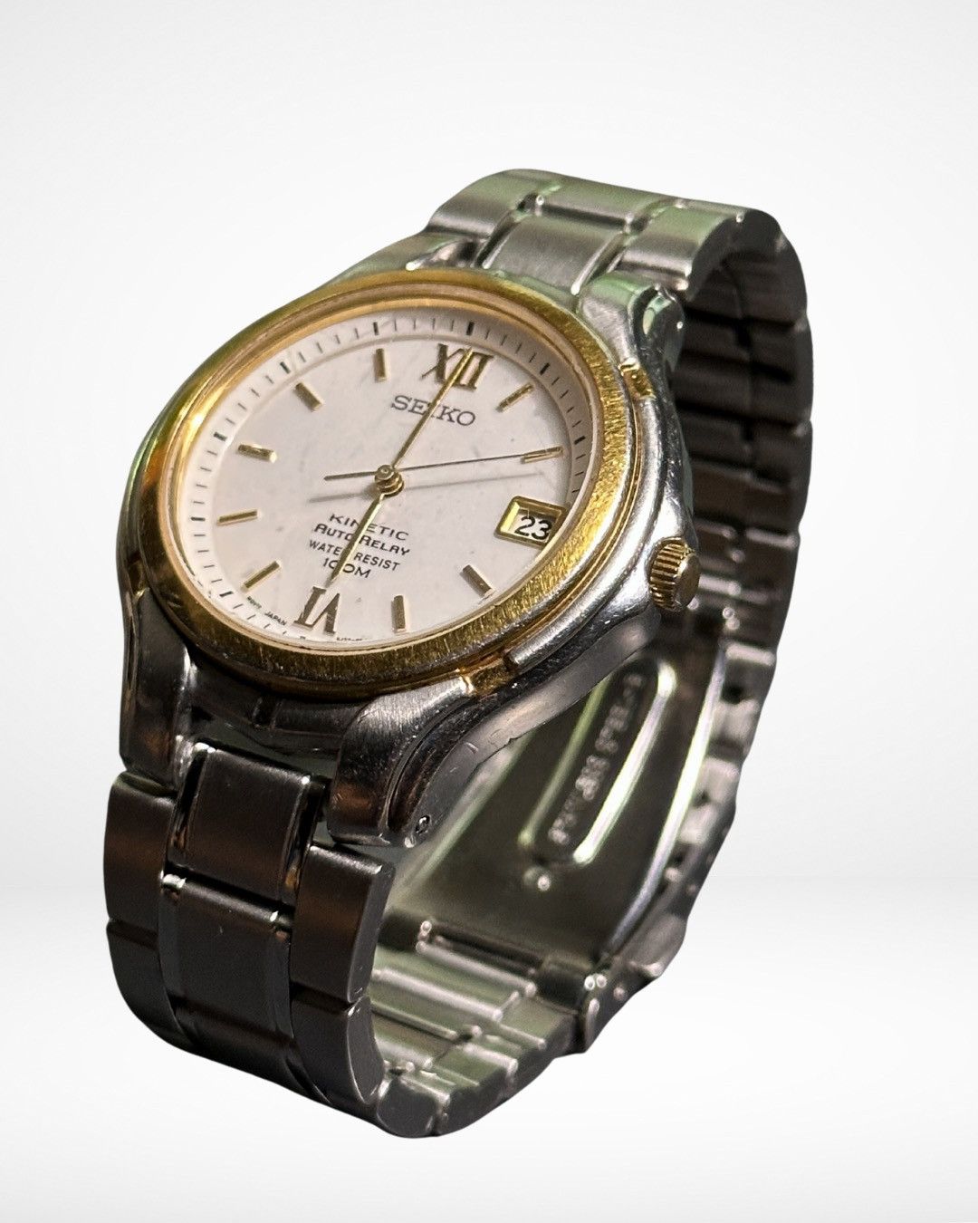 Japanese Brand 1998 5J22 Roman Numeral White Dial Two Tone Datejust Watch Size ONE SIZE - 2 Thumbnail