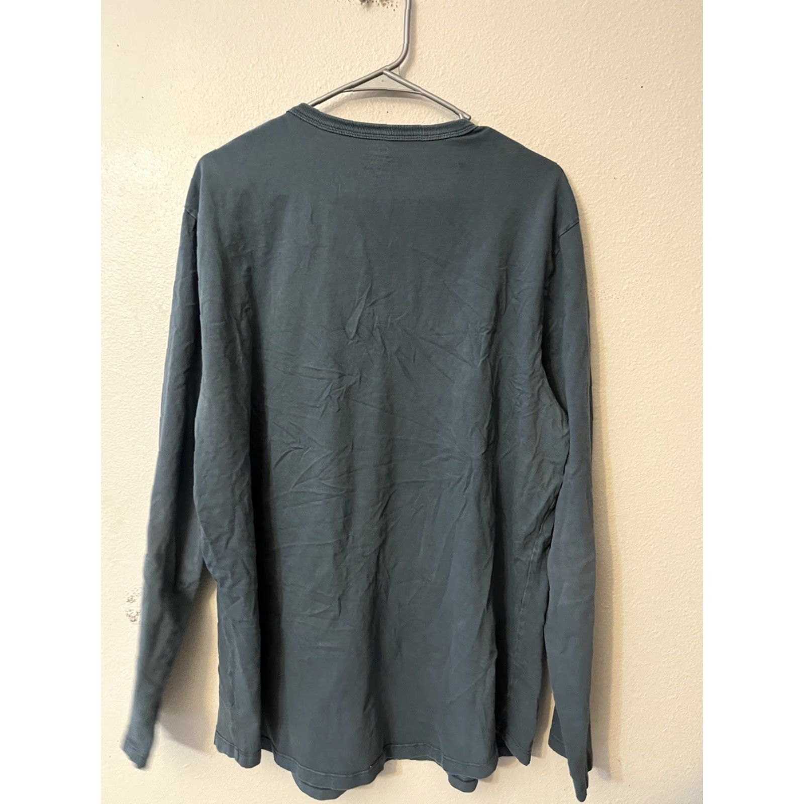 Old Navy Old Navy T-Shirt Mens XXL Long Sleeve Cotton Blue Pocket Garment Dyed Size US XXL / EU 58 / 5 - 2 Thumbnail
