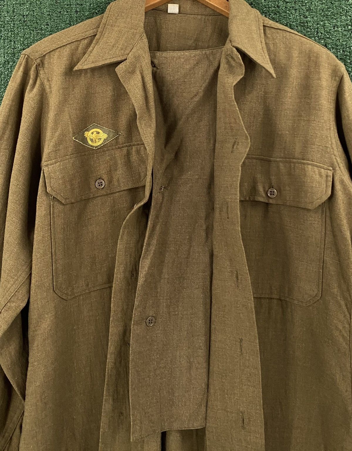 Vintage Vintage 40’s Wool Inner Flap Field Shirt Mens Medium Long Size US M / EU 48-50 / 2 - 4 Thumbnail