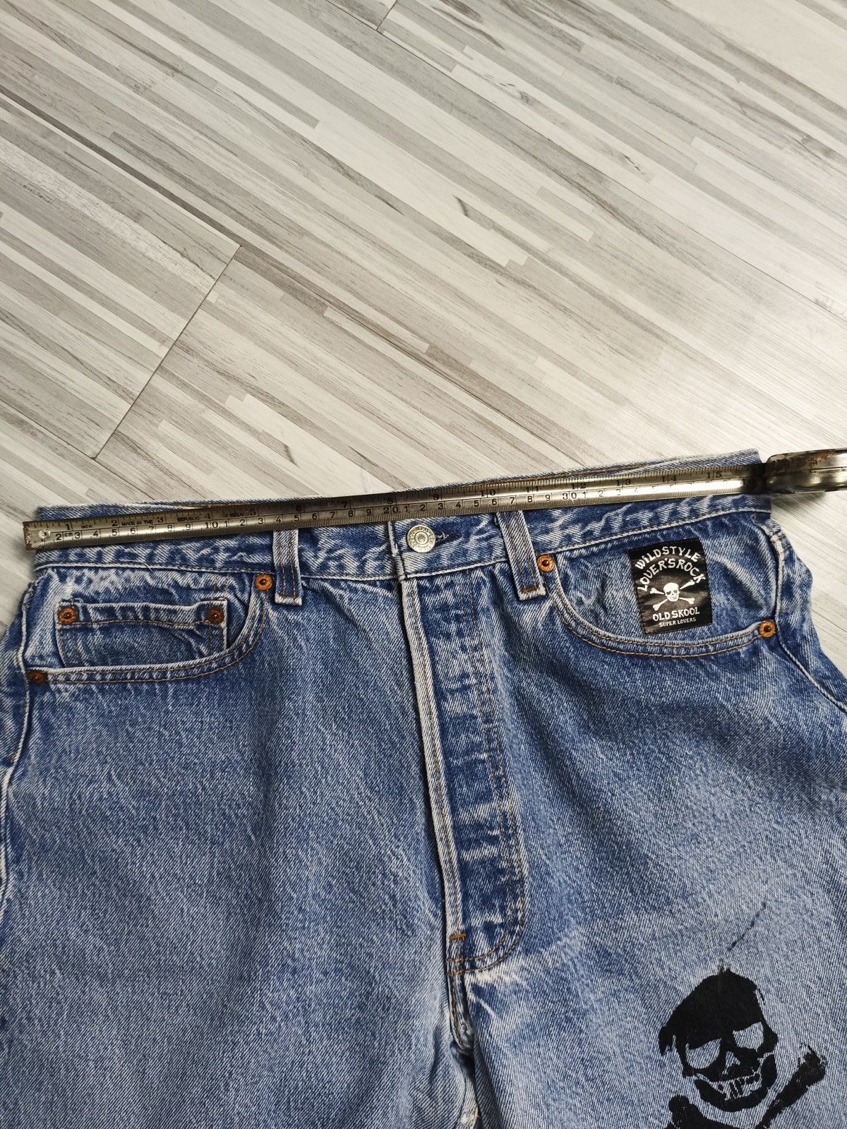 Japanese Brand × Jean × Vintage SUPERLOVERS jeans skull print Size US 32 / EU 48 - 14 Thumbnail