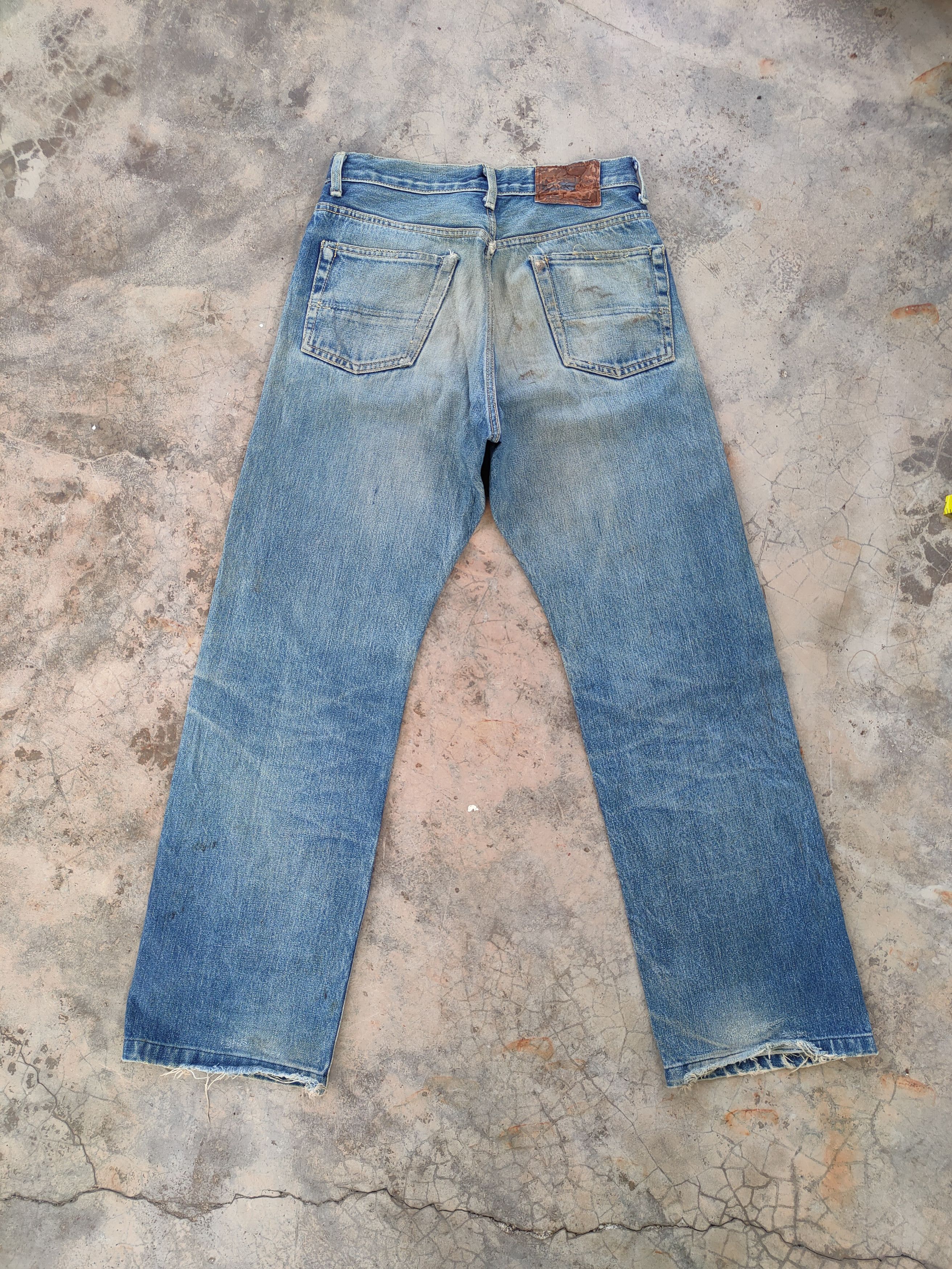 Paul Smith # VINTAGE PAUL SMITH SELVEDGE RUSTY FADED RIPPED JEANS PANTS Size US 30 / EU 46 - 9 Thumbnail