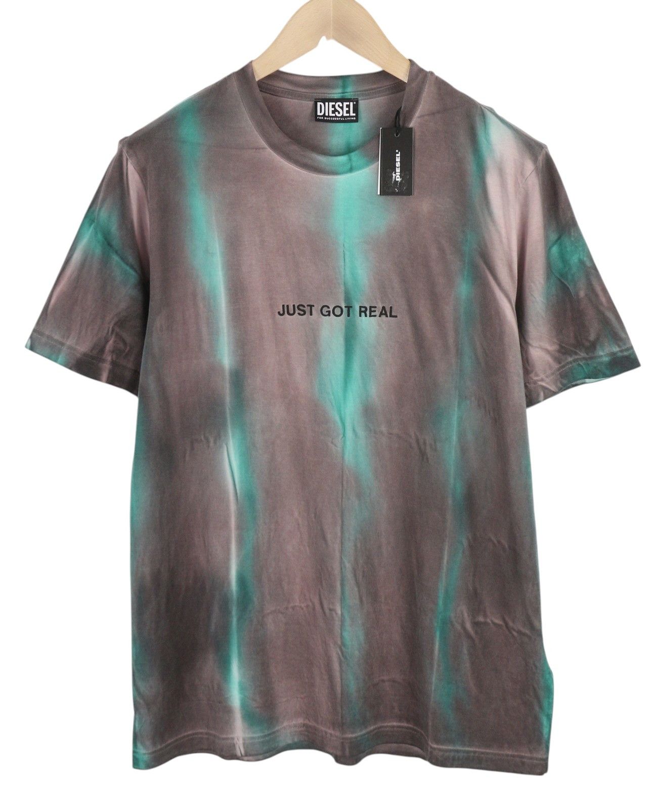 Diesel T-JUST-B52 S Acid Wash Effect Logo T-Shirt 84106 Size US S / EU 44-46 / 1 - 1 Thumbnail