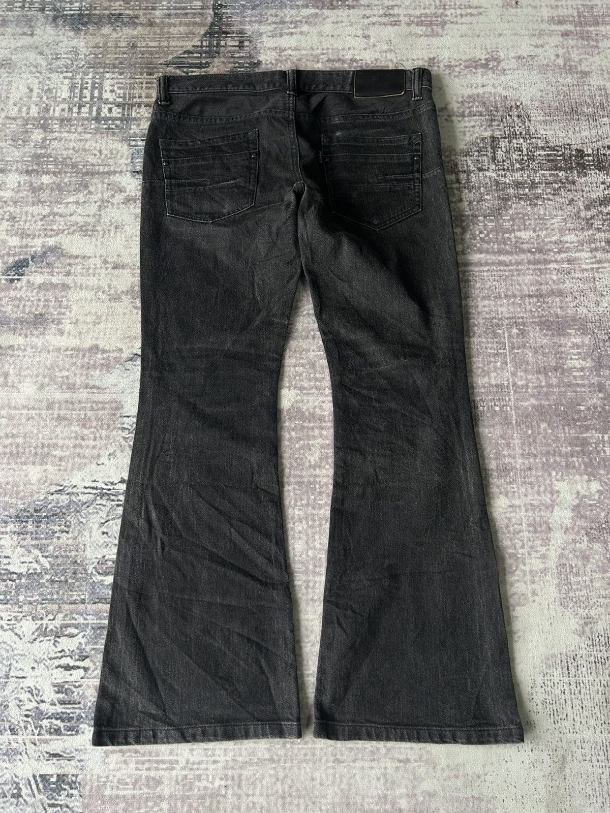Tornado Mart Tornado Mart Flared Punk Allblack Jeans Size US 34 / EU 50 - 5 Thumbnail