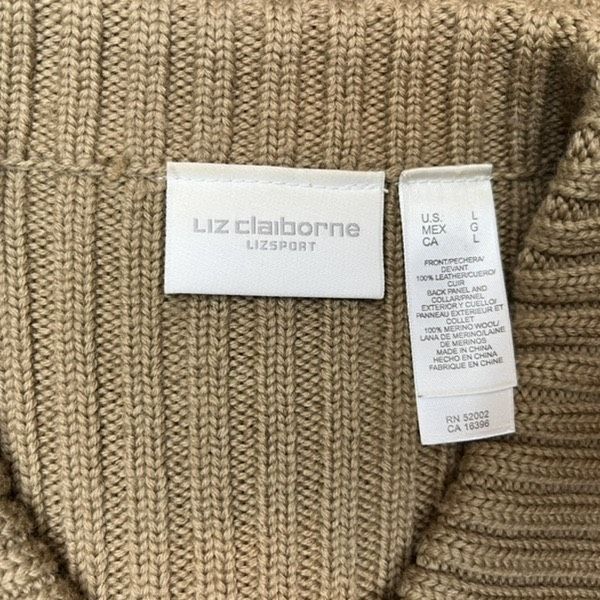 Vintage Vintage Liz Claiborne suede merino wool sweater vest Size L / US 10 / IT 46 - 6 Thumbnail