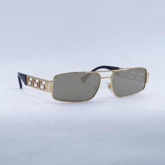 Versace Versace VE2257 10025A Sunglasses Gold Rectangle Frame Size ONE SIZE - 5 Thumbnail