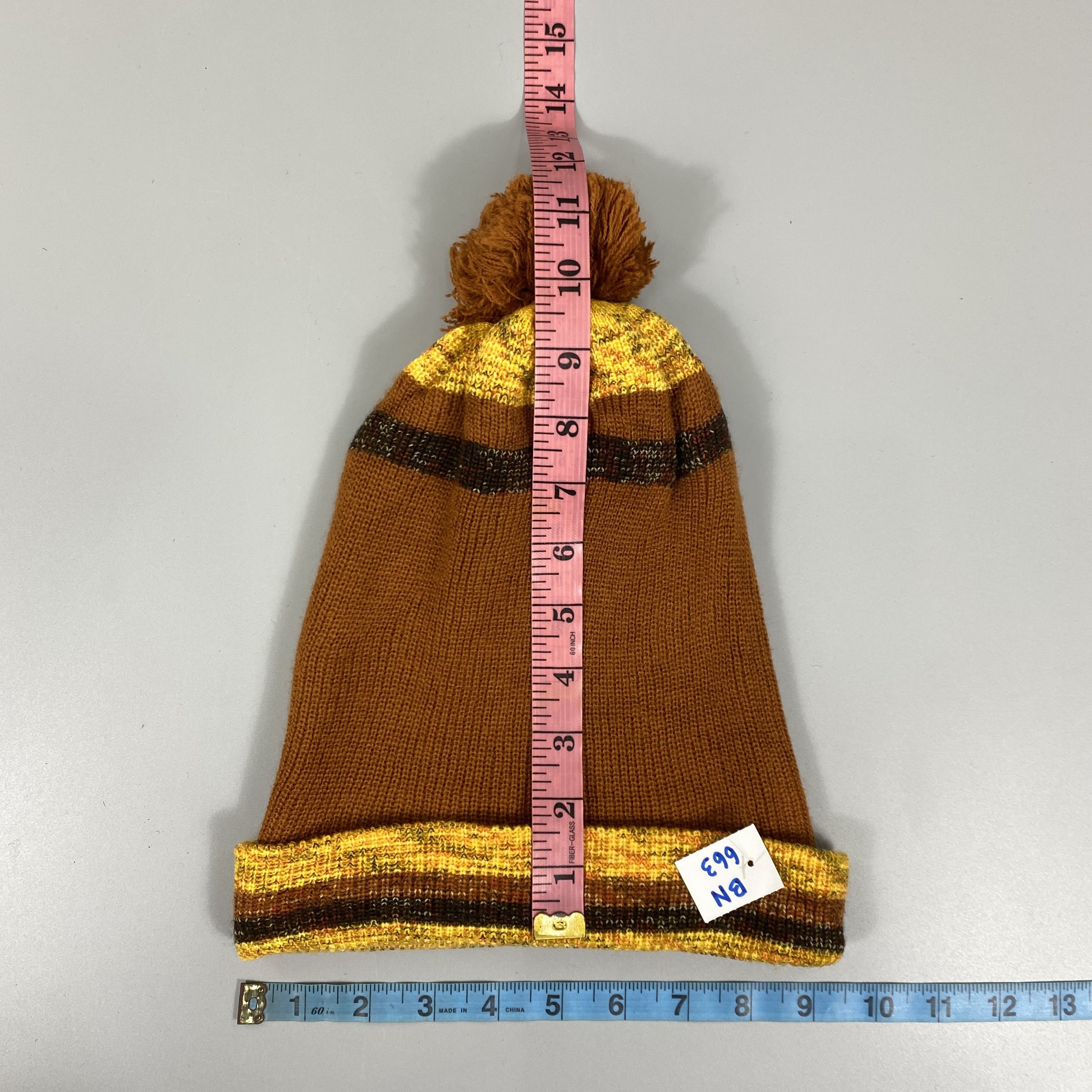 Japanese Brand Multi Colour Knitted Hat Pom Pom -BN663 Size ONE SIZE - 5 Thumbnail