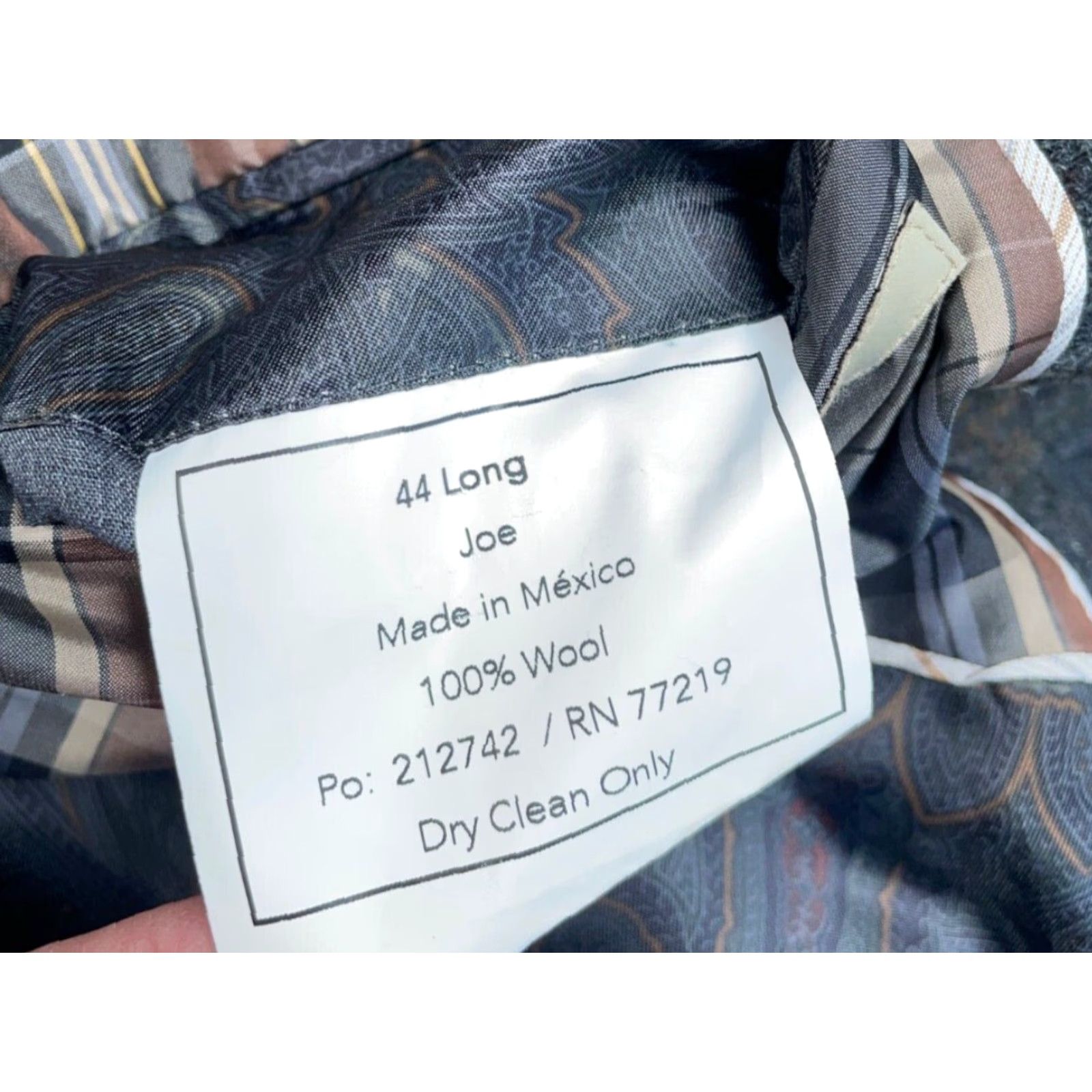 Joseph Abboud VINTAGE Joseph Abboud Glen Plaid Blazer Jacket Mens 44 Long Brown Elbow Patches Slim Size 44R - 4 Thumbnail