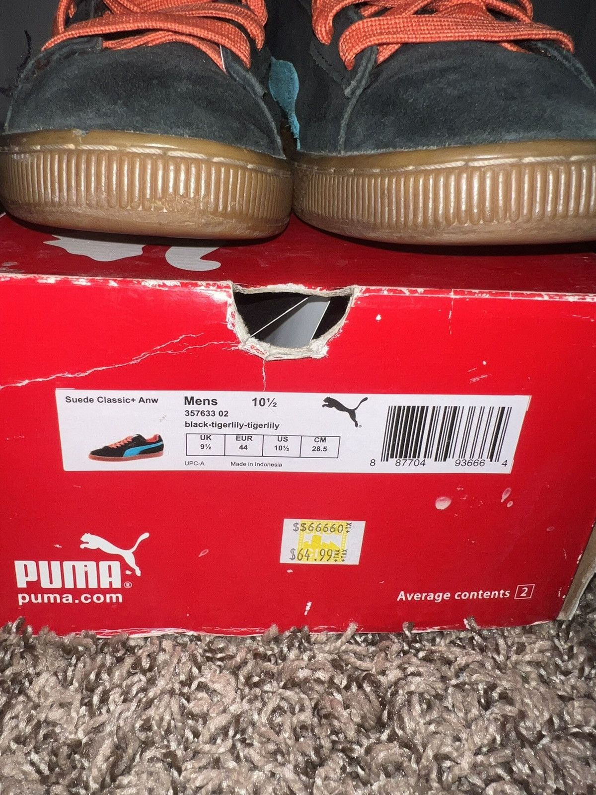 Carrots by Anwar Carrots PUMA SUEDE CLASSIC x ANWAR CARROTS Size US 10.5 / EU 43-44 - 3 Thumbnail