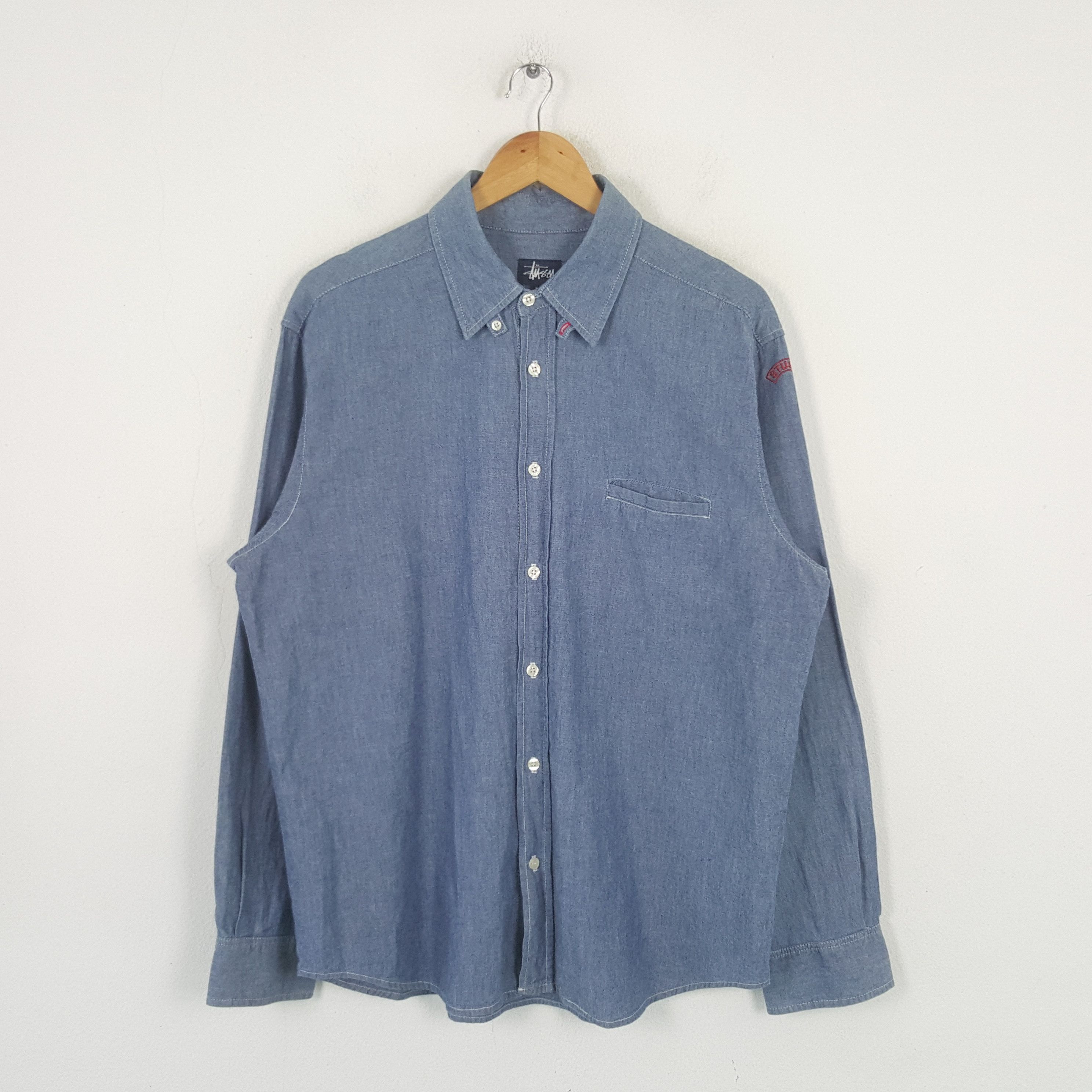 Stussy Vintage Stussy American Brand Denim Shirt Button Up C294N24 Size US XL / EU 56 / 4 - 3 Thumbnail