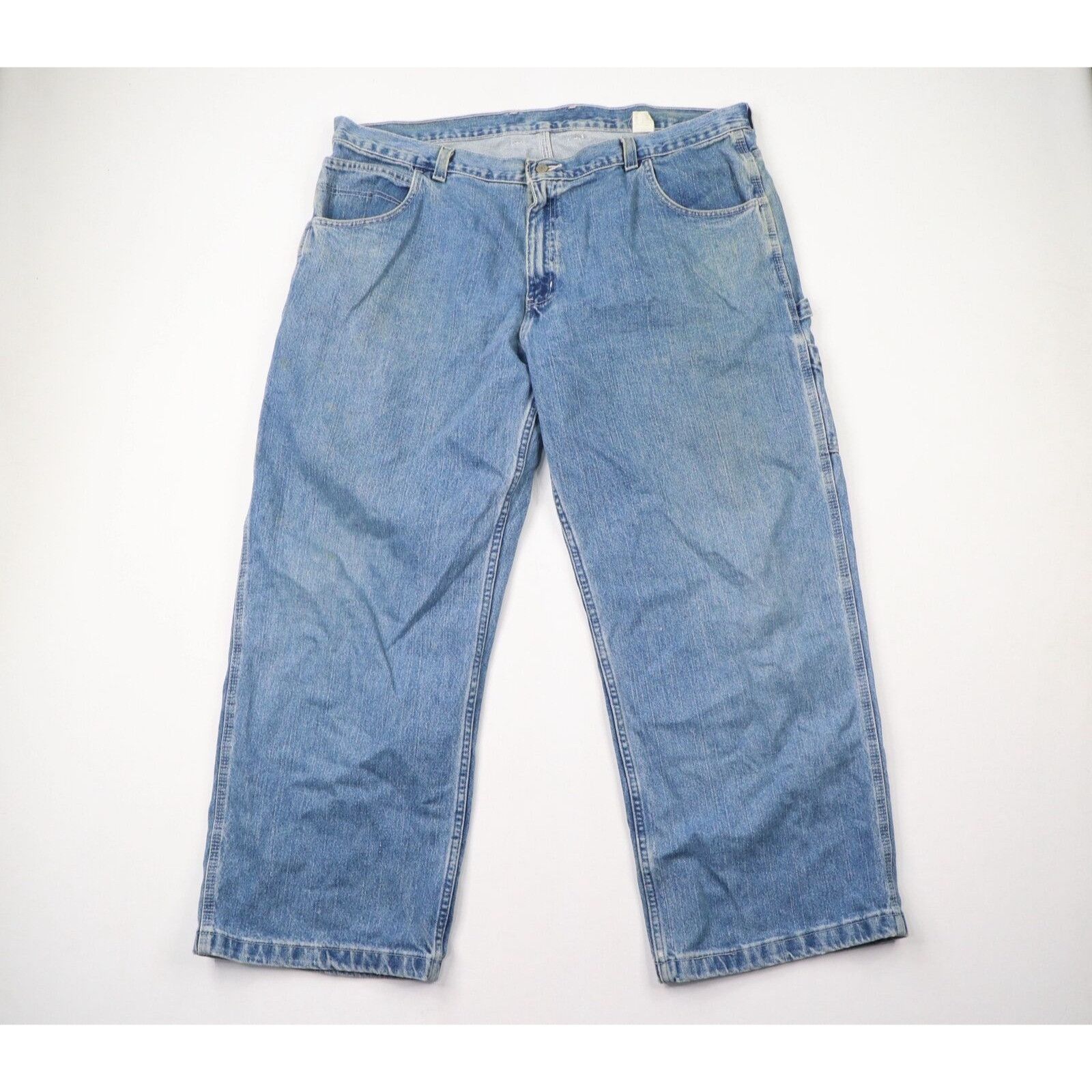 Vintage Vintage 90s Streetwear Thrashed Wide Leg Baggy Jeans Size 44 - 1 Thumbnail