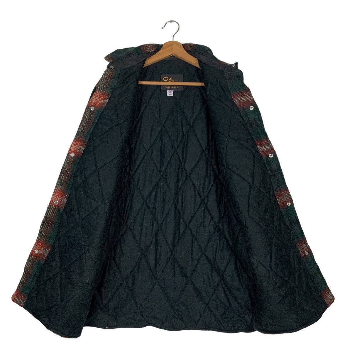 Flannel CAL CRAFT Shadow Plaid Checked Flannel Jacket #0016-C1 Size US M / EU 48-50 / 2 - 13 Thumbnail
