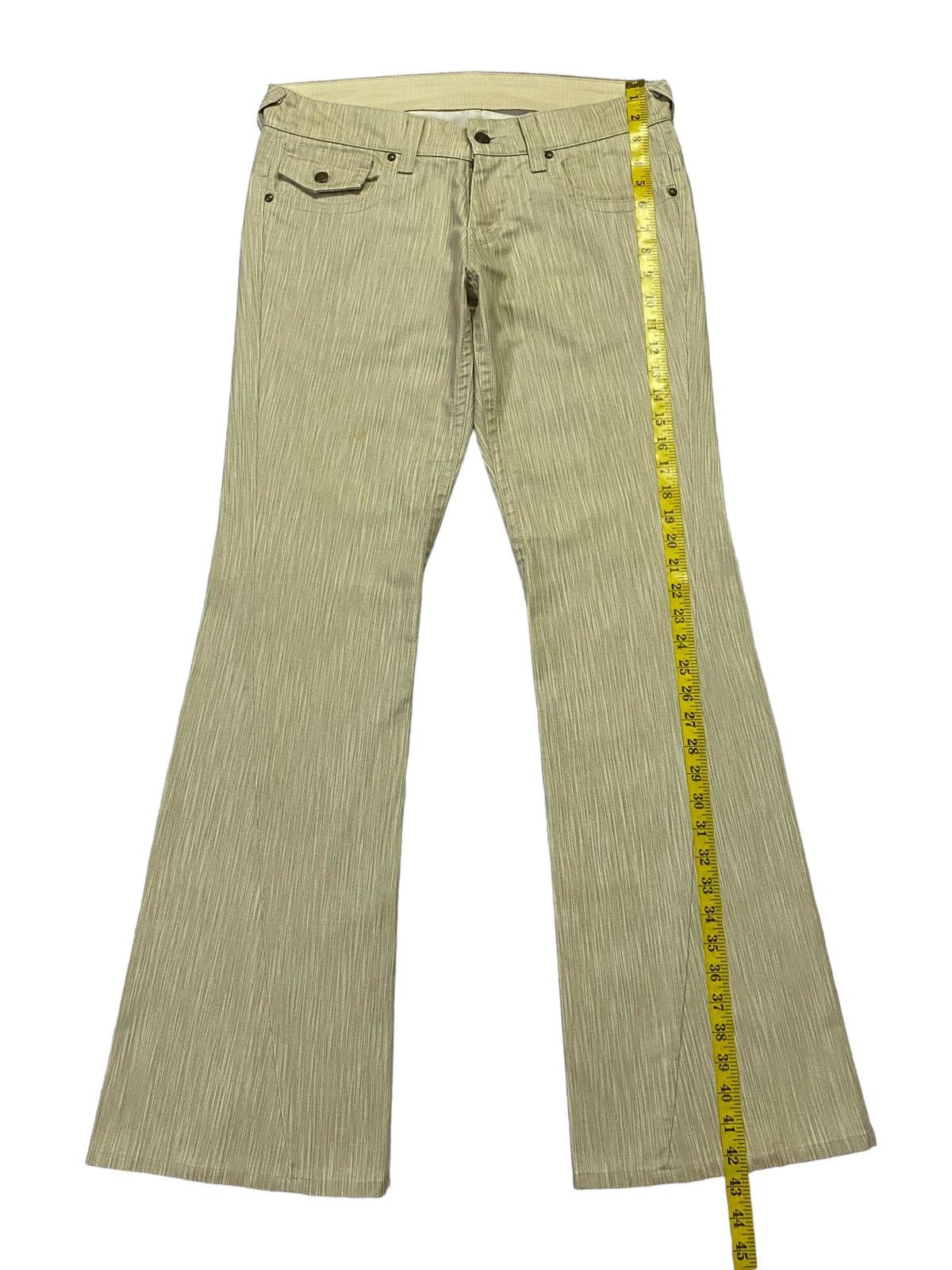 Tornado Mart 💃Tornado Mart Flare Embossed Stripes Spiral Cut Jeans Size US 32 / EU 48 - 6 Thumbnail