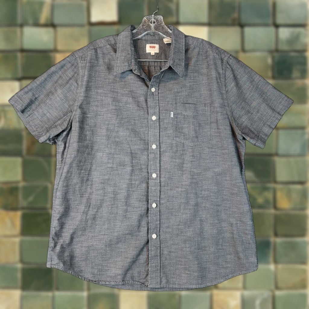 Levi's LEVI'S Men's Gray Short Sleeve Button-Up Shirt Size XL Size US 36 / EU 52 - 1 Thumbnail