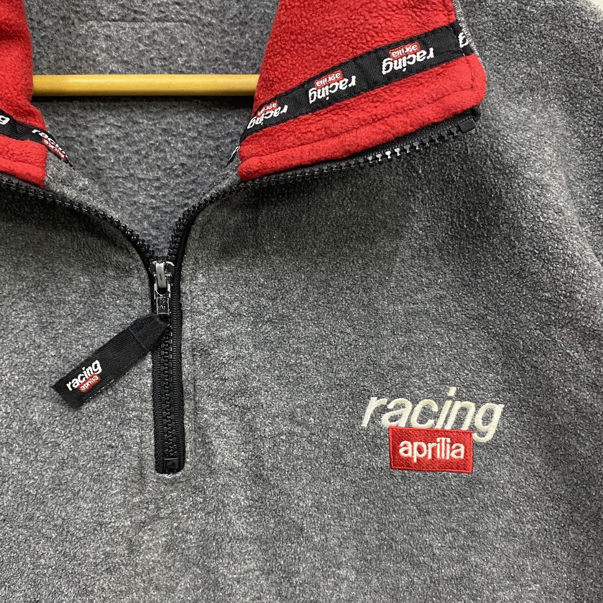 Vintage Vintage 90s Aprilia Fleece Quarter Zip Pullover Sweatshirt Size US L / EU 52-54 / 3 - 4 Thumbnail