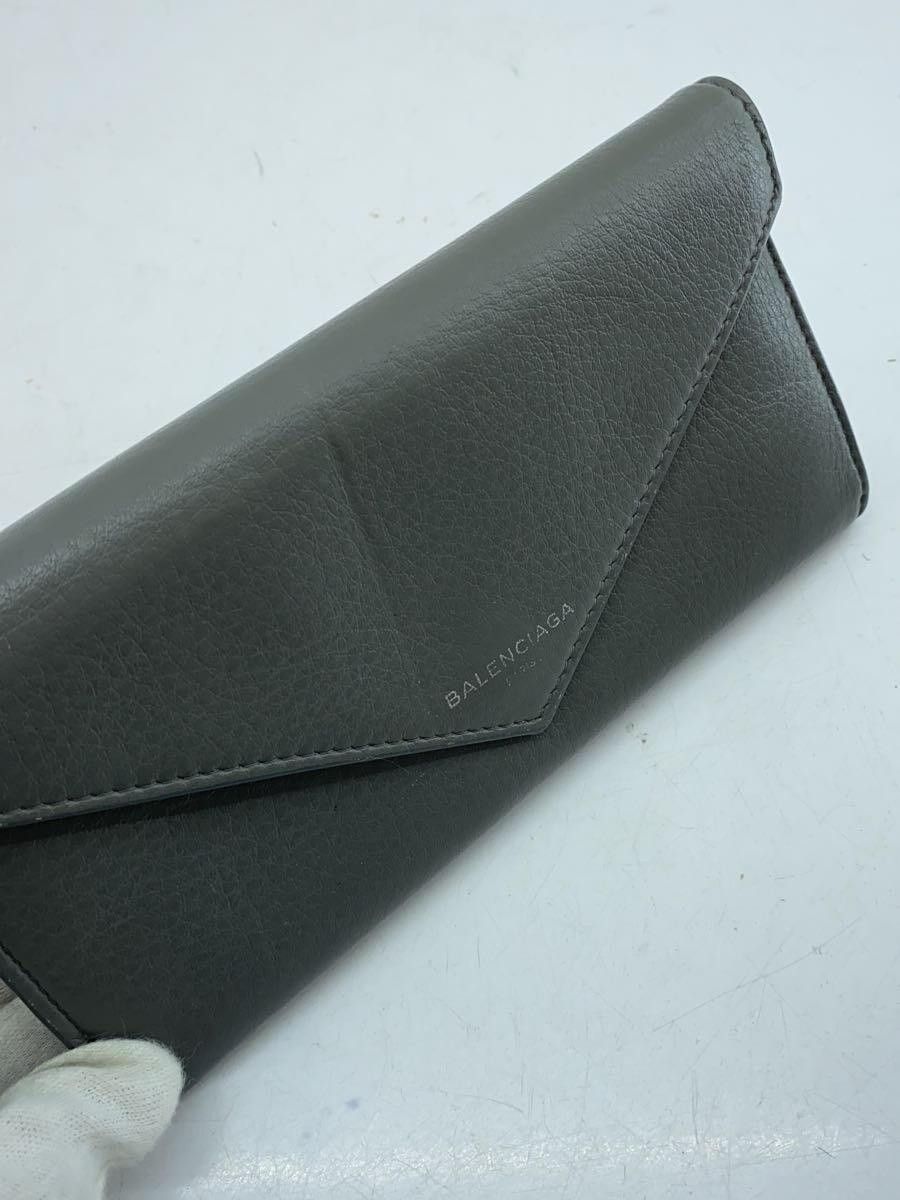 Balenciaga Balenciaga Paper Leather Long Wallet Grey Logo Size ONE SIZE - 6 Thumbnail