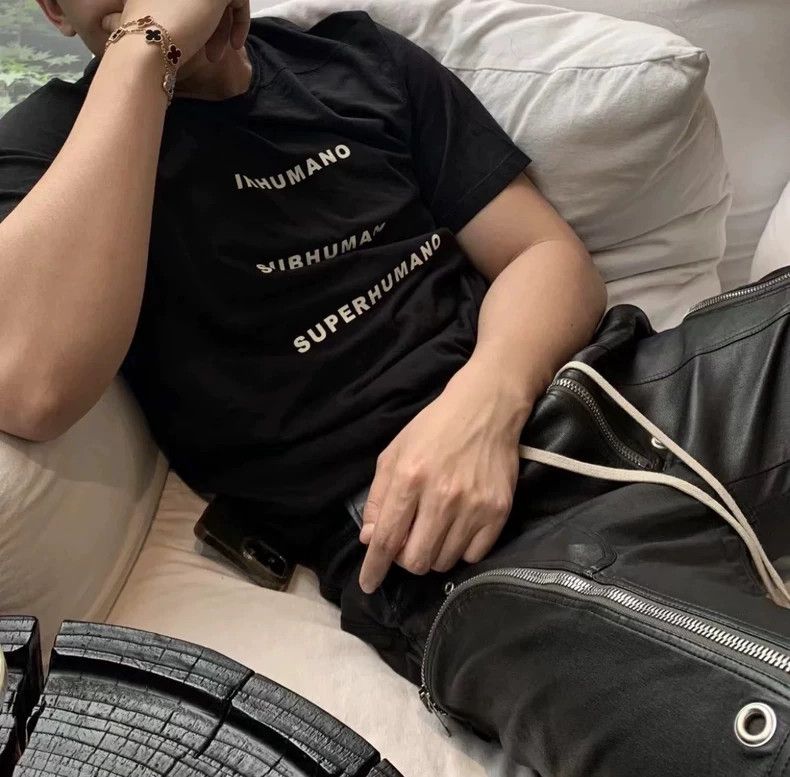 Rick Owens Rick Owens Copywriting printed text short sleeve Size US S / EU 44-46 / 1 - 5 Thumbnail
