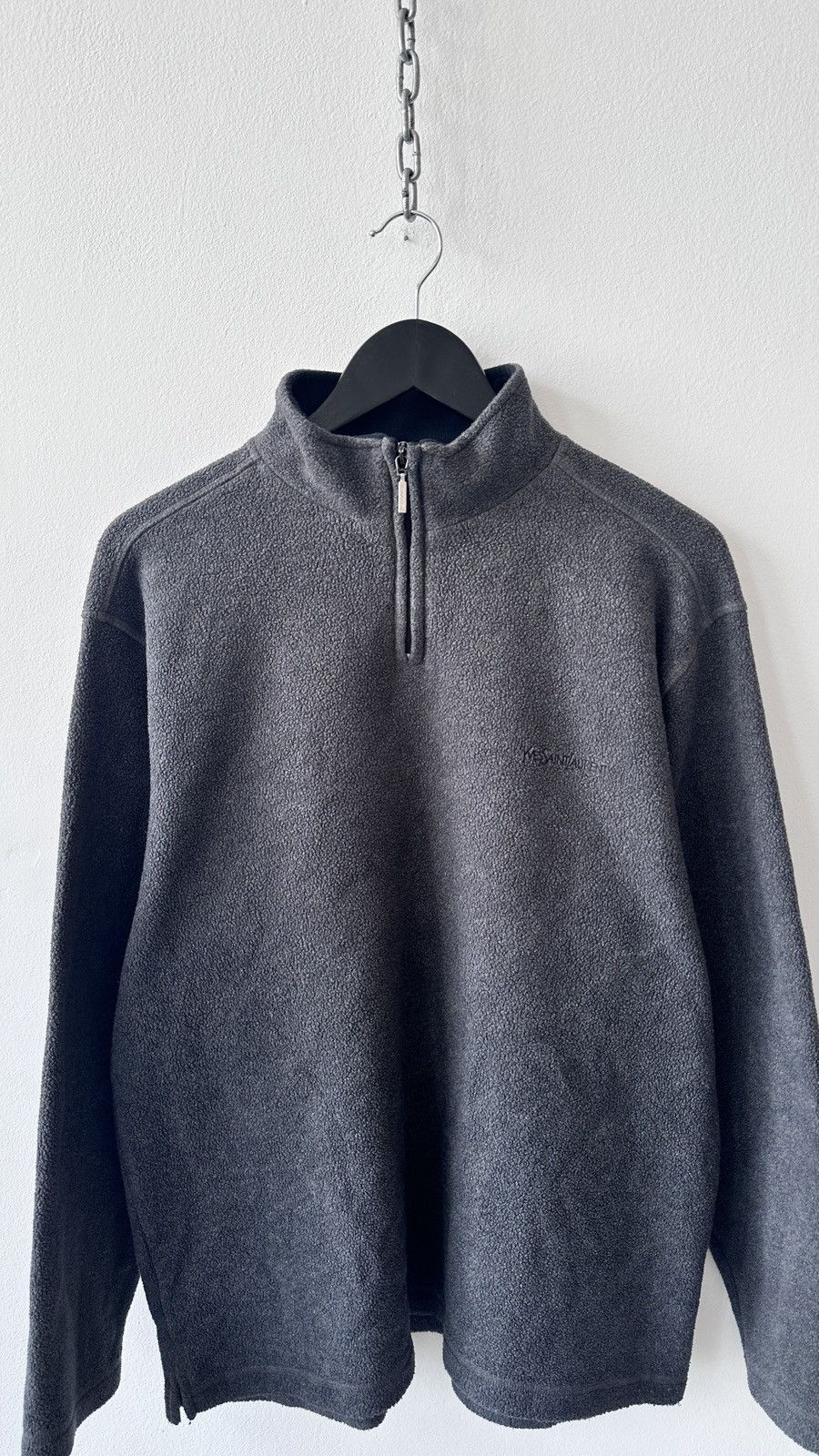 Yves Saint Laurent Yves Saint Laurent YSL Pour Homme 1/4 Zip Fleece Pullover Size US XL / EU 56 / 4 - 6 Thumbnail