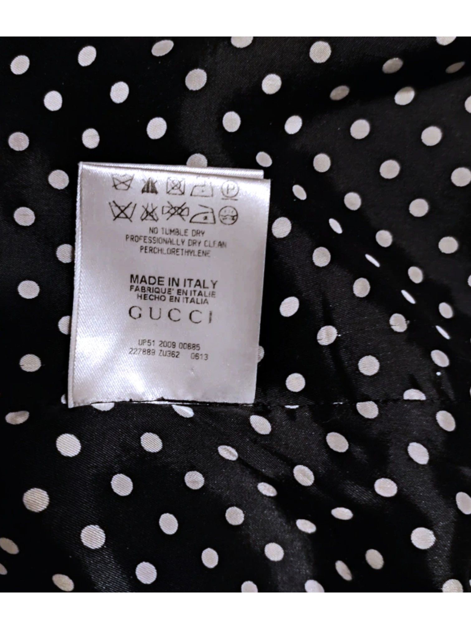 Gucci Gucci Double-Breasted Tweed Coat with Polka Dot Lining, 2013 Size XS / US 0-2 / IT 36-38 - 5 Thumbnail