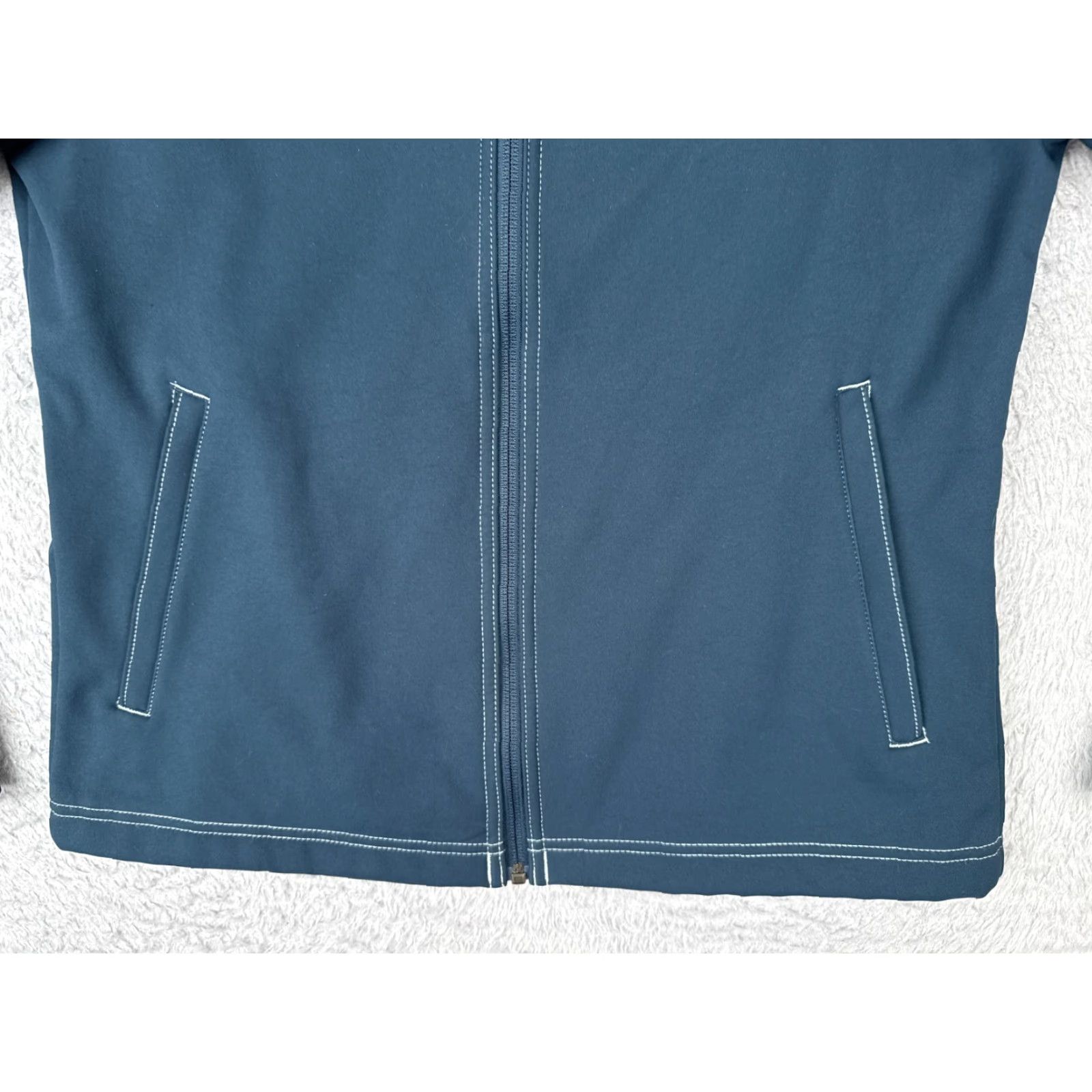 Vintage Columbia Jacket Women M Blue Mock Neck Full Zip Fleece Lined Polyester Logo Outdoor 90s? Size M / US 6-8 / IT 42-44 - 5 Thumbnail