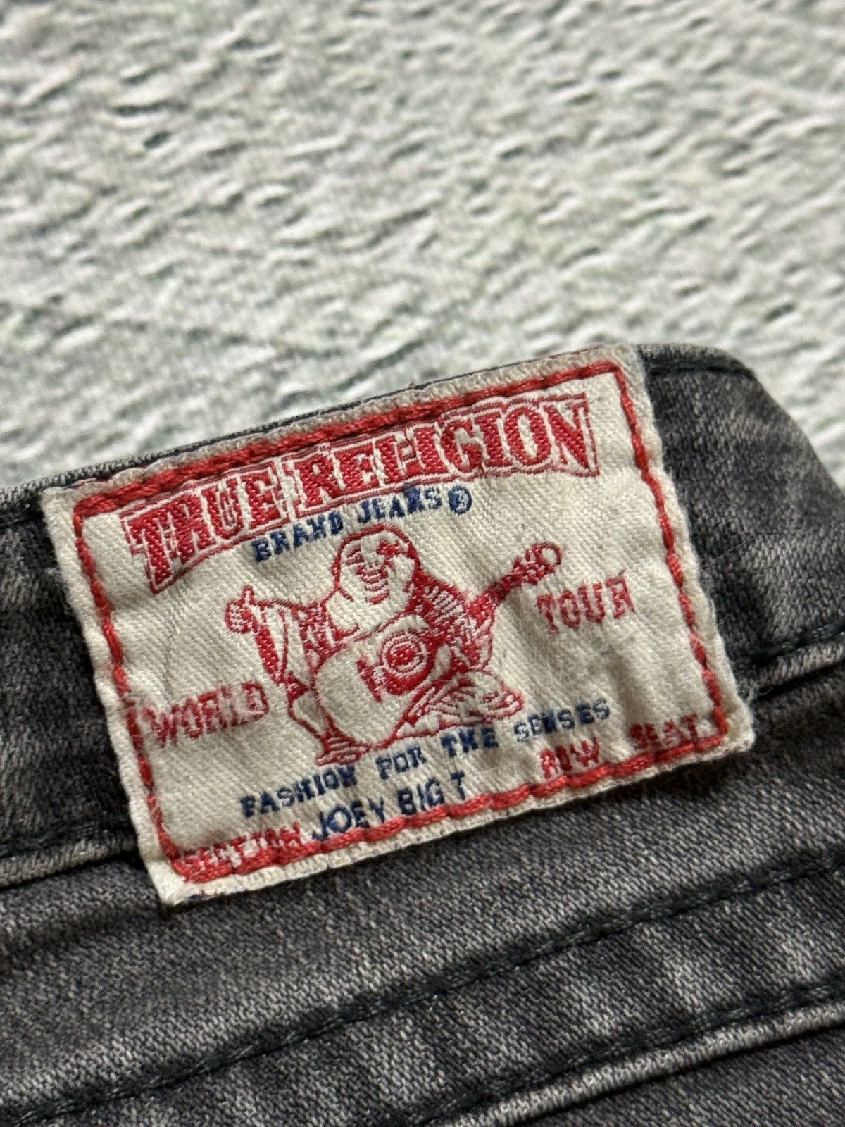 True Religion True Religion jeans grey black thick stitching flared Joey Size US 32 / EU 48 - 5 Thumbnail