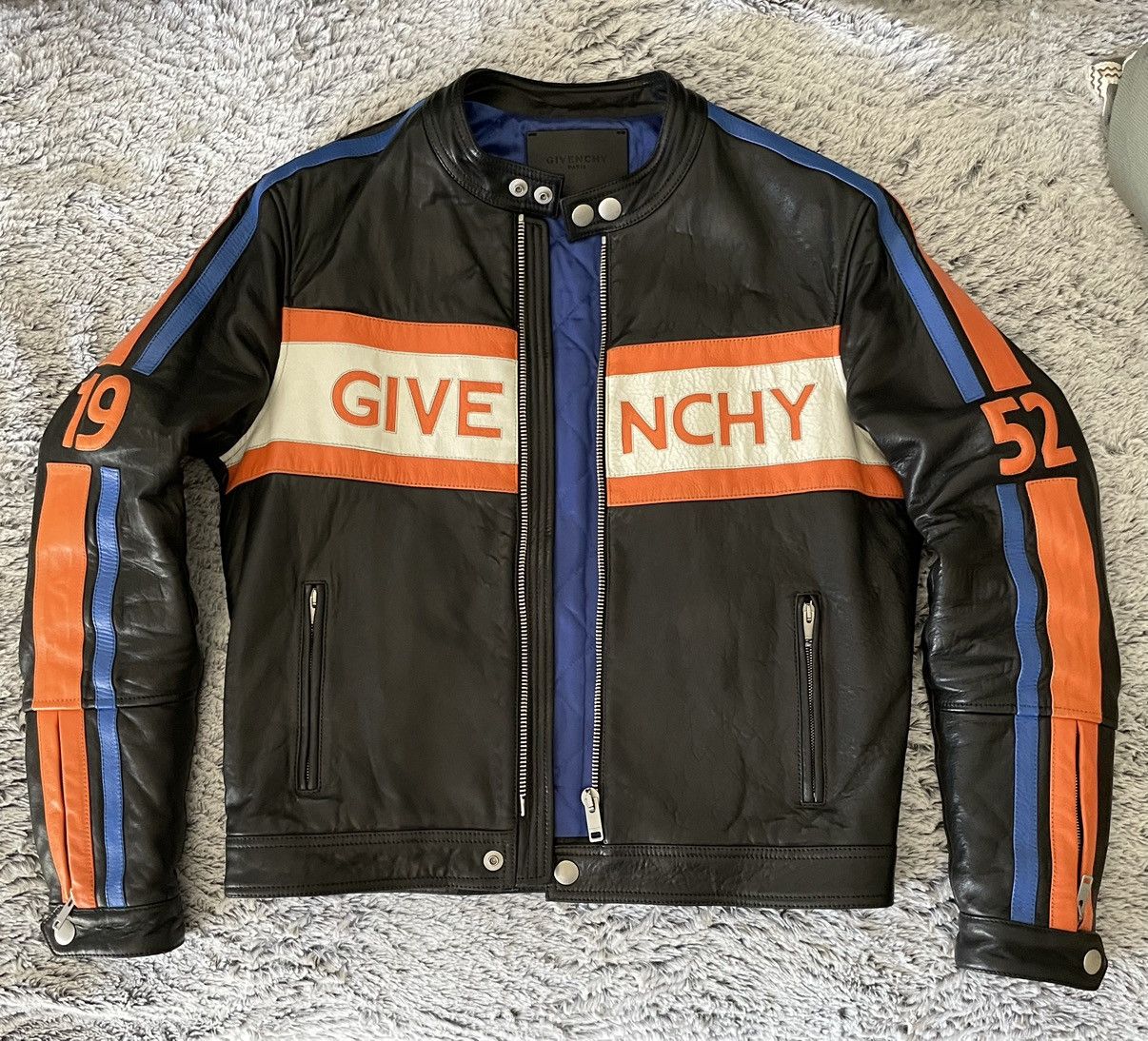 Givenchy Givenchy Logo Biker Moto Leather Jacket Size US M / EU 48-50 / 2 - 1 Thumbnail