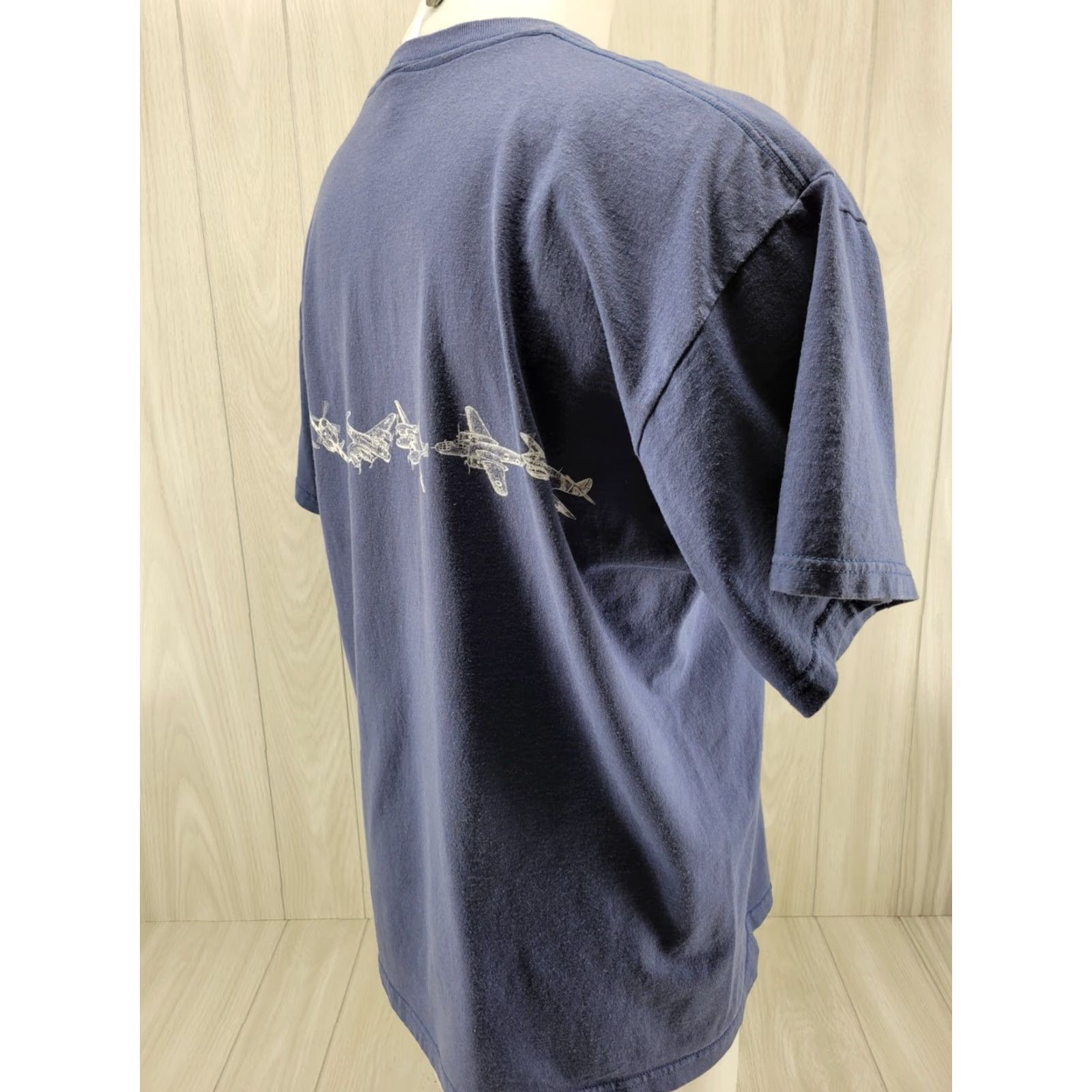 Vintage VINTAGE OshKosh Wisconsin Airplane T-Shirt XL Blue Mens Size US XL / EU 56 / 4 - 7 Thumbnail