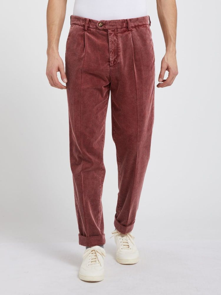 Brunello Cucinelli o1w1db10825 Corduroy Pants in Red Size US 36 / EU 52 - 1 Preview
