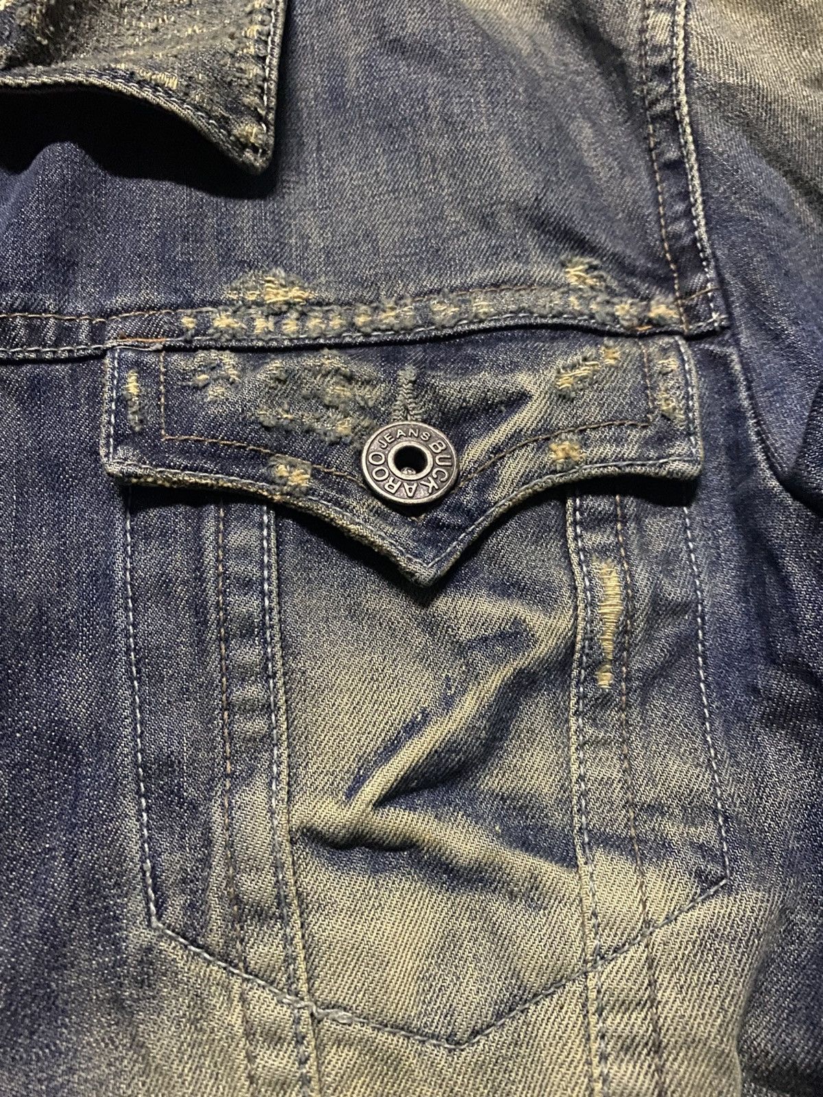 BUCKAROO ❗️OFFER❗️Buckaroo Skulls Backhit Distressed Denim Jacket Size US L / EU 52-54 / 3 - 6 Thumbnail