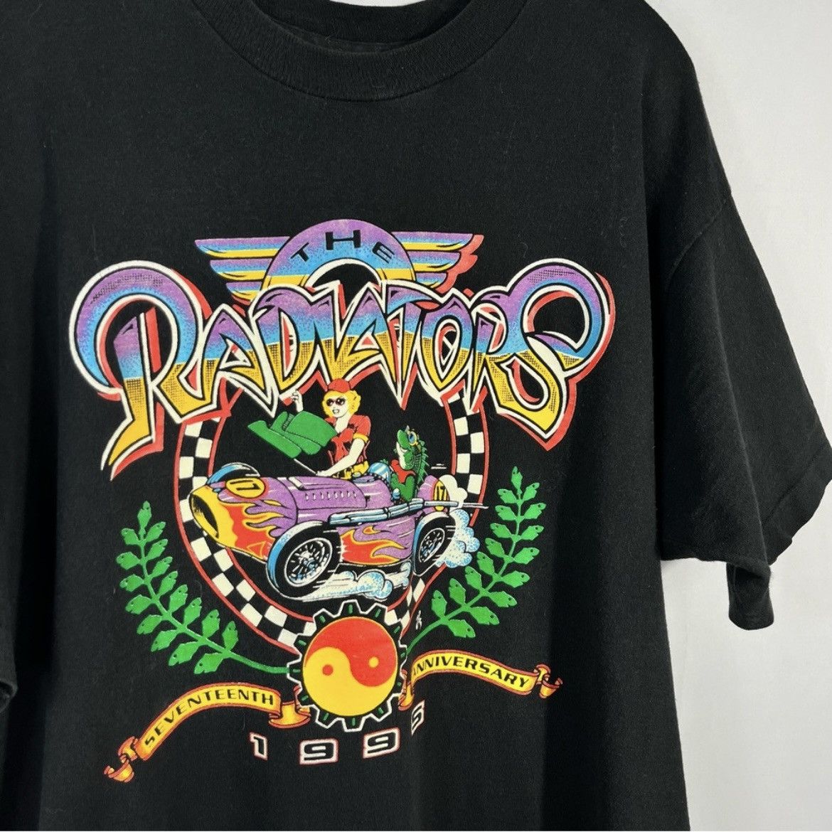 Band Tees × Vintage The Radiators Vintage 1995 17th Anniversary Single Stitch Te Size US XL / EU 56 / 4 - 2 Thumbnail