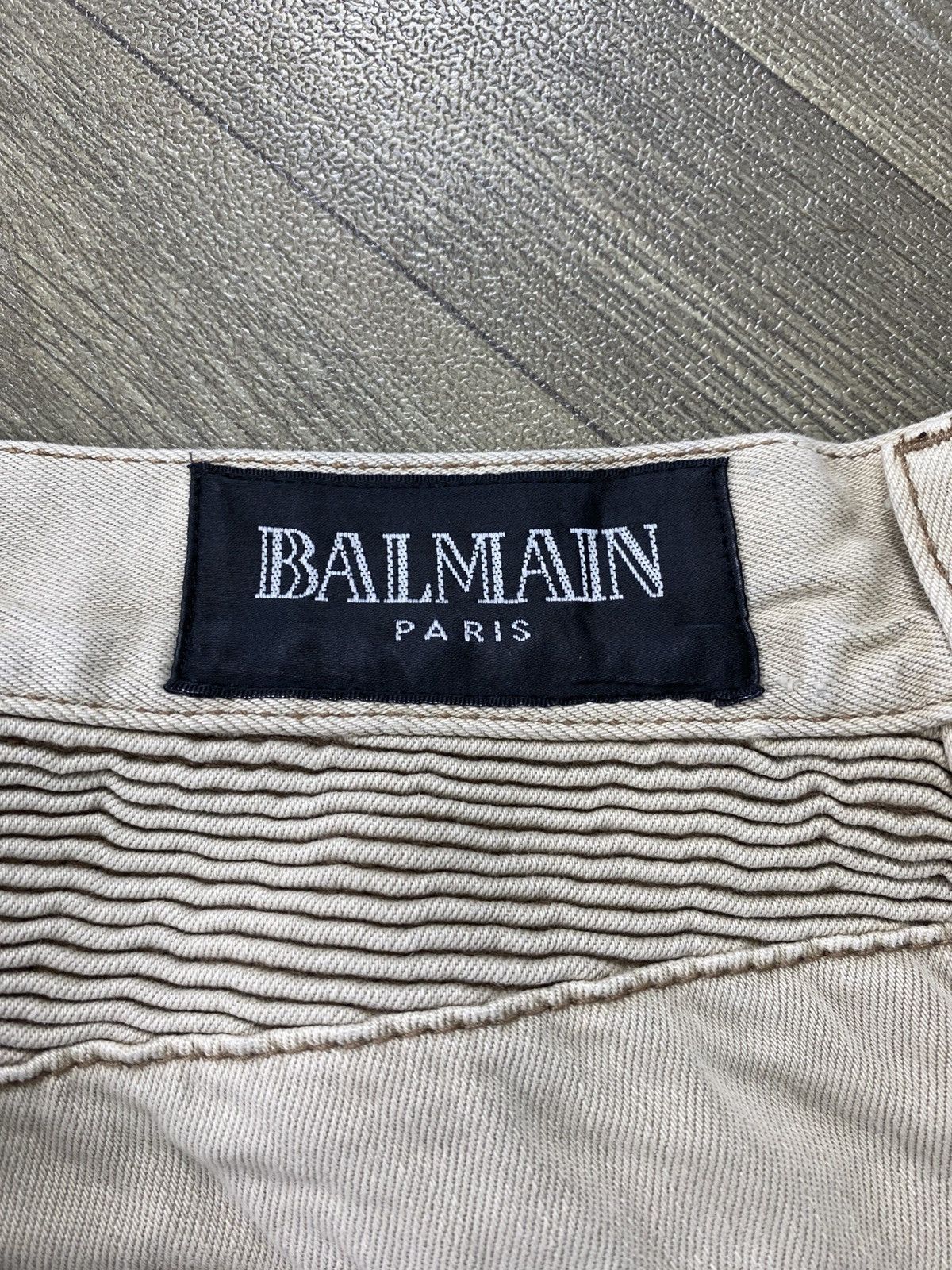 Balmain Vintage Balmain Distressed Bikers Pants Luxury Size US 32 / EU 48 - 13 Thumbnail