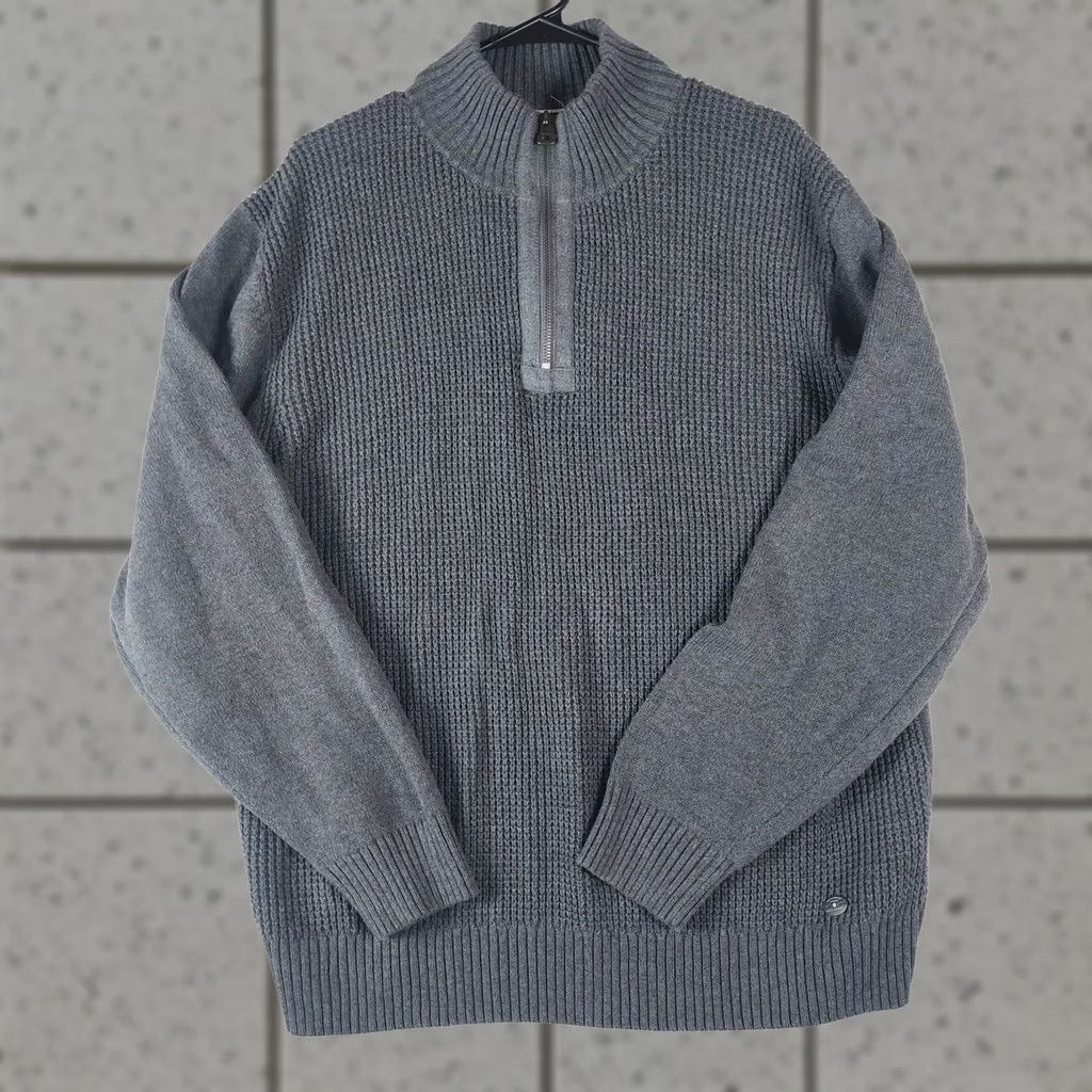 Weatherproof Weatherproof XL Men’s Gray 100% Cotton Knit Pullover Sweater Half Zip Casual Shirt Mens Regular Long Sleeve Mock Neck Zip Knit Winter Fall Clothing Size US XL / EU 56 / 4 - 1 Thumbnail