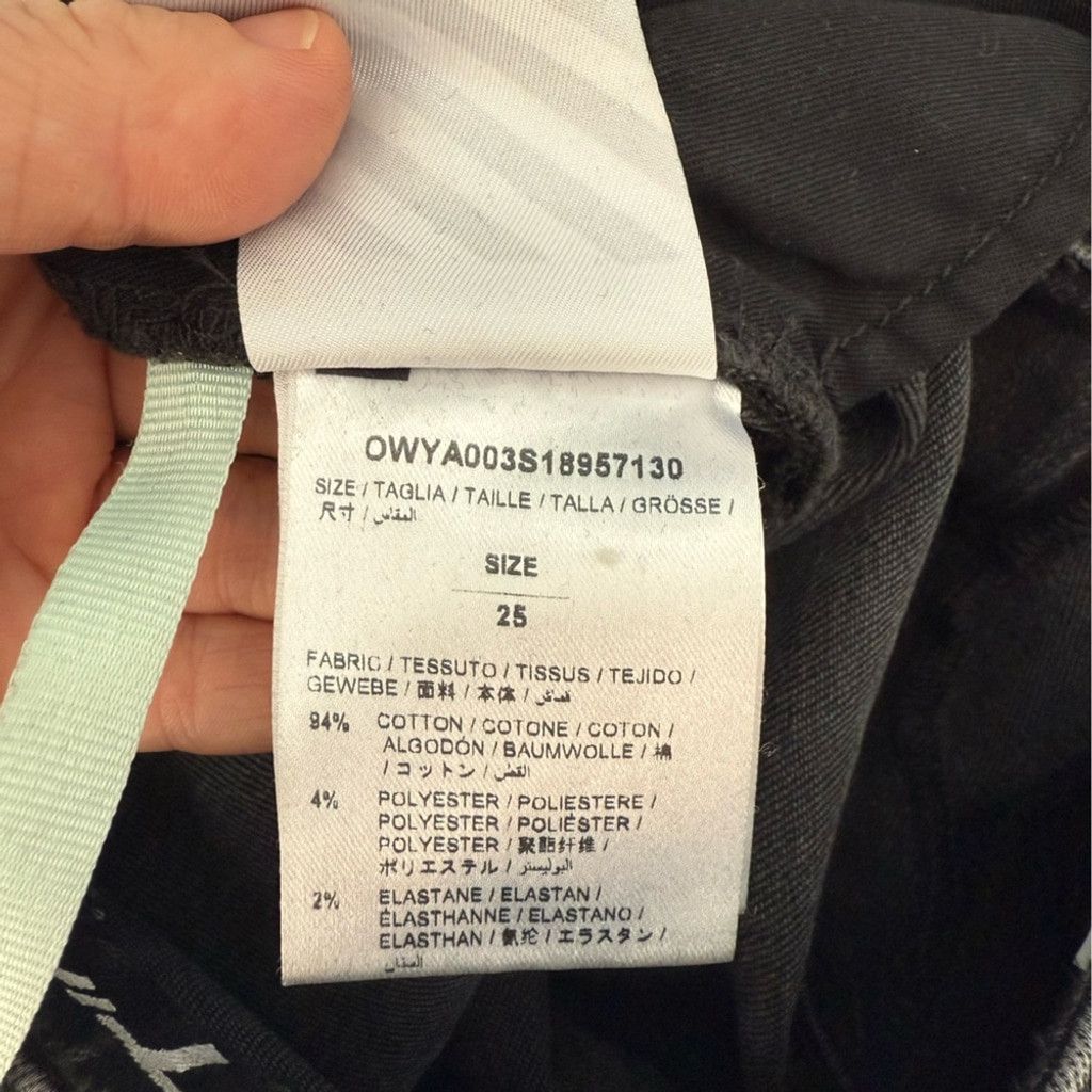 Off-White Off-White Black Gothic Skinny Jeans Size US25 Size 25" / US 0 / IT 36 - 9 Thumbnail