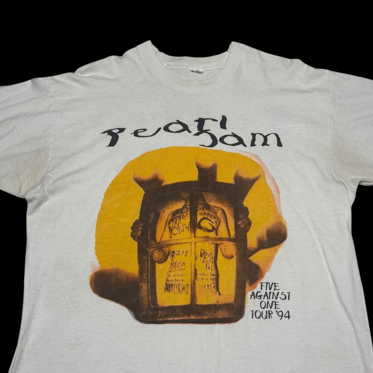 Vintage 1994 Pearl Jam Five Against One Tour Shirt Men's XL FLAWS Size US XL / EU 56 / 4 - 2 Thumbnail