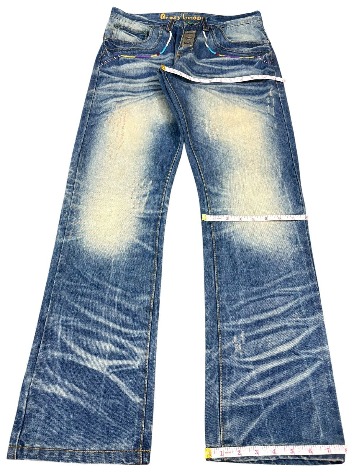 Japanese Brand Vintage Japanese Buckle Back Suspenders Rusty Loose Jeans Size US 30 / EU 46 - 12 Thumbnail