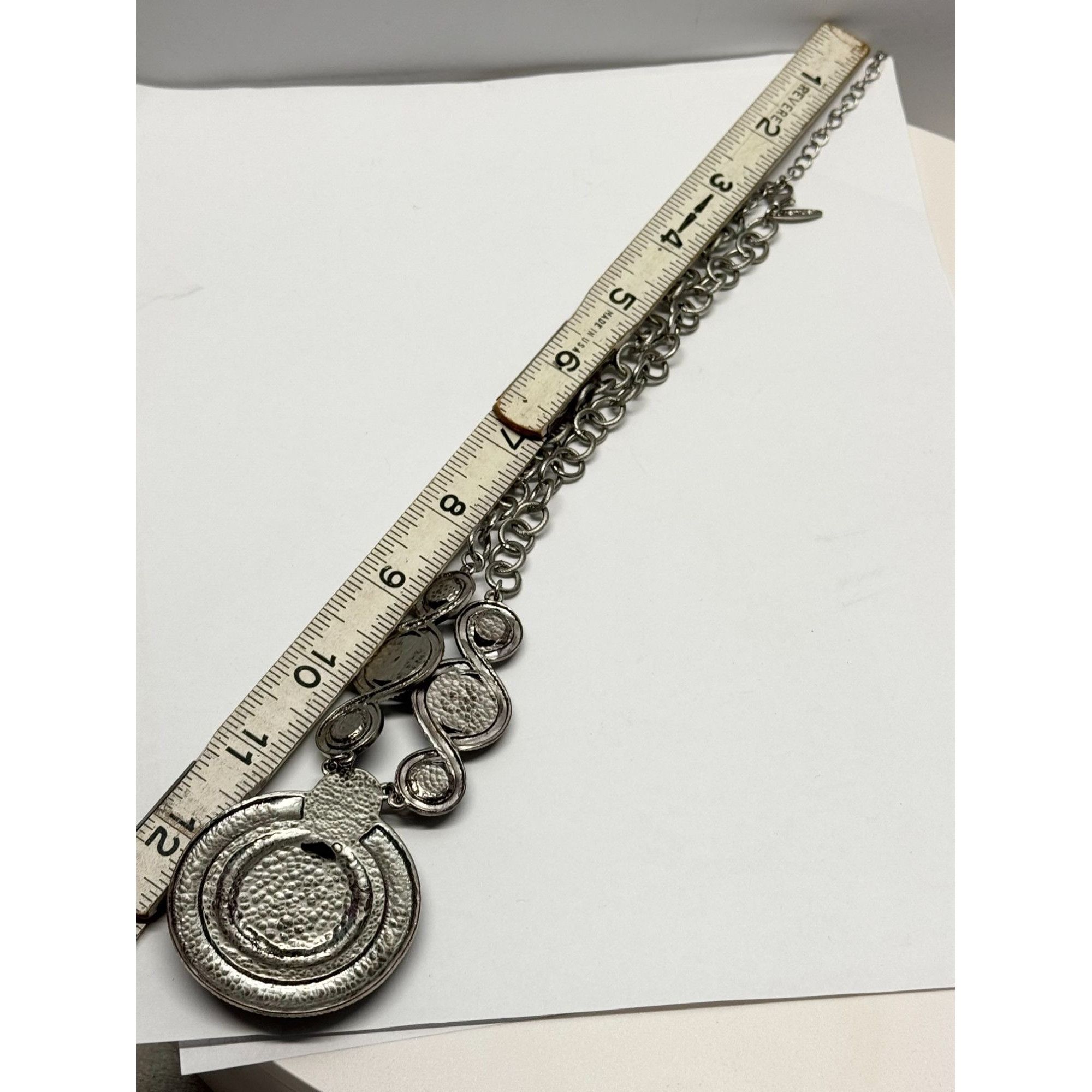 Avenue Avenue black silver pendant necklace Size ONE SIZE - 4 Thumbnail
