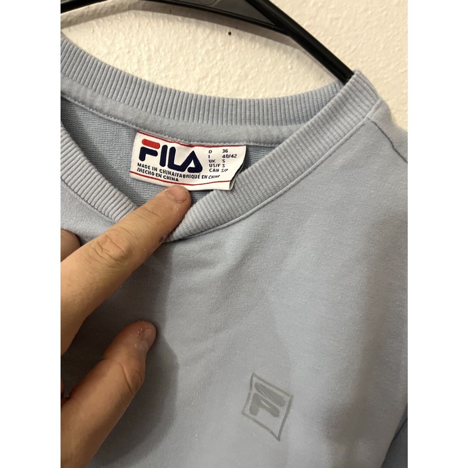 Fila FILA Sweatshirt Women's Small Blue Knit Pullover Crew Neck Logo 90s Classic Womens Size S / US 4 / IT 40 - 3 Thumbnail