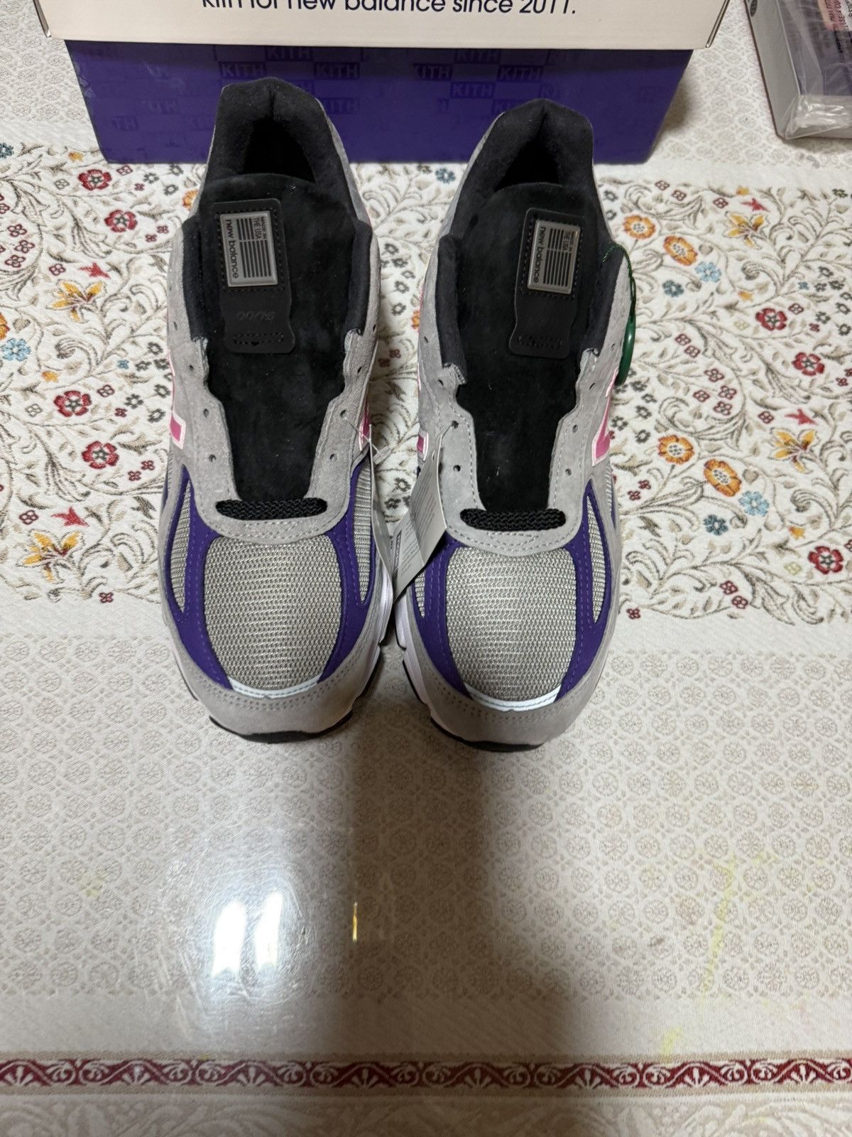 Kith × New Balance NEW BALANCE KITH X UNITED ARROWS & SONS X 990V4 Grey/Pink 11 Size US 11 / EU 44 - 6 Thumbnail