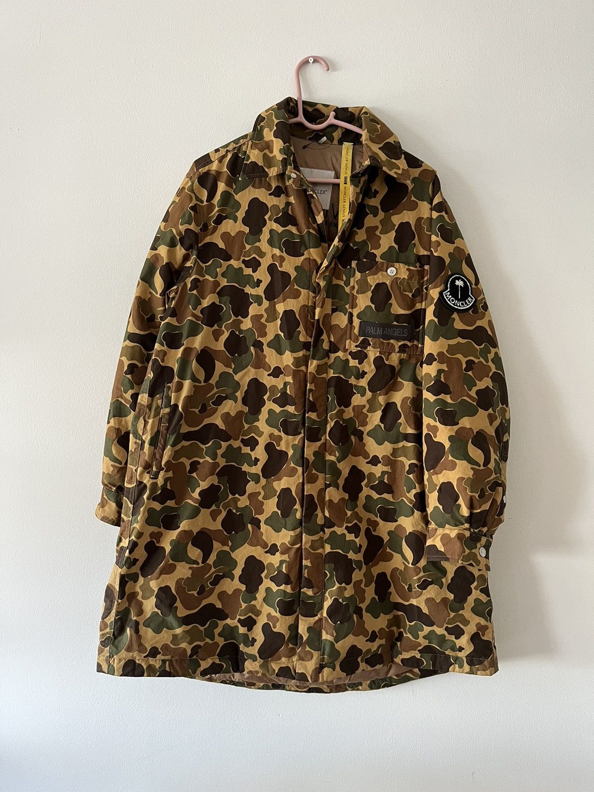 Moncler × Palm Angels Moncler x Palm Angels Tallac Long Coat Parka Camo Jacket S Size US L / EU 52-54 / 3 - 1 Thumbnail