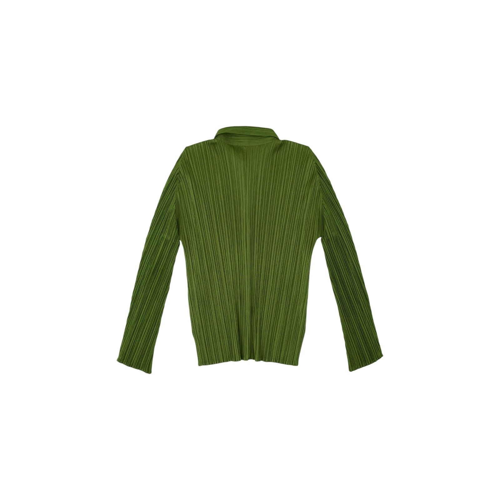 Issey Miyake Pleats Please Green Long Sleeve Top Size L / US 10 / IT 46 - 2 Thumbnail