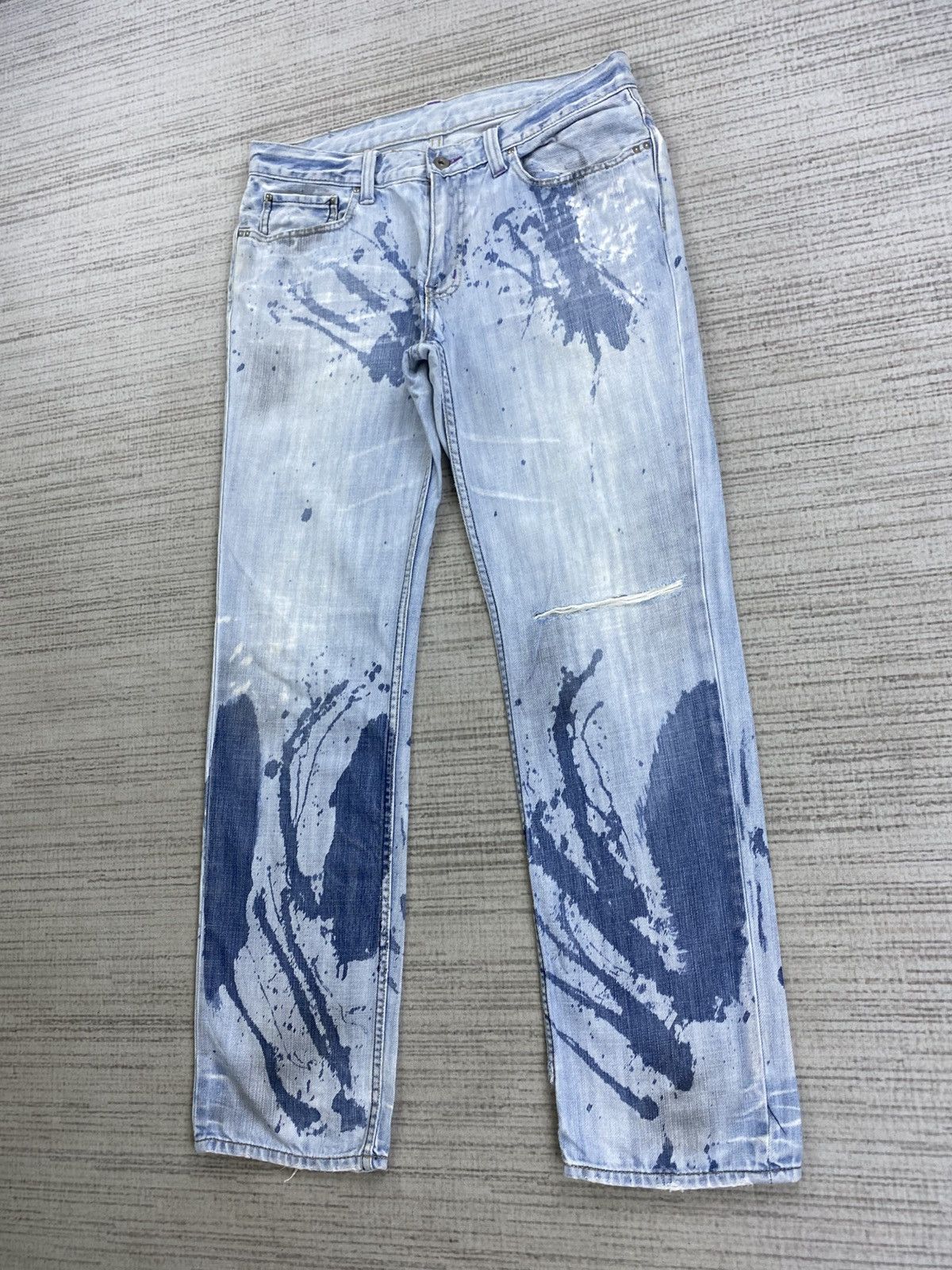 Takeo Kikuchi Vintage Takeo Kikuchi Bleach Splatter Paint Denim Pants Size US 32 / EU 48 - 4 Thumbnail