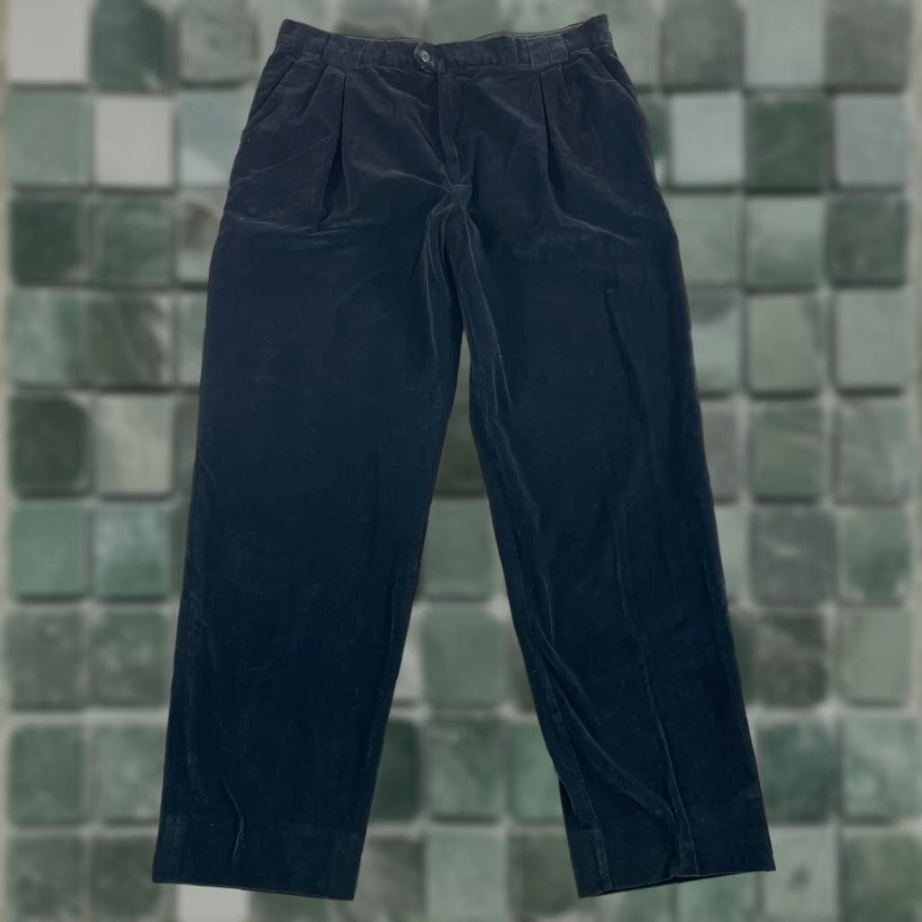 Ermenegildo Zegna Ermenegildo Zegna Pants Men 38x34 Black Velvet Straight Leg Italy Made Size US 38 / EU 54 - 1 Thumbnail